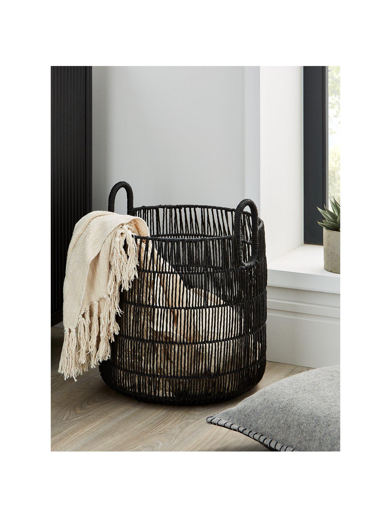 very-home-poly-rattan-black-basketfront