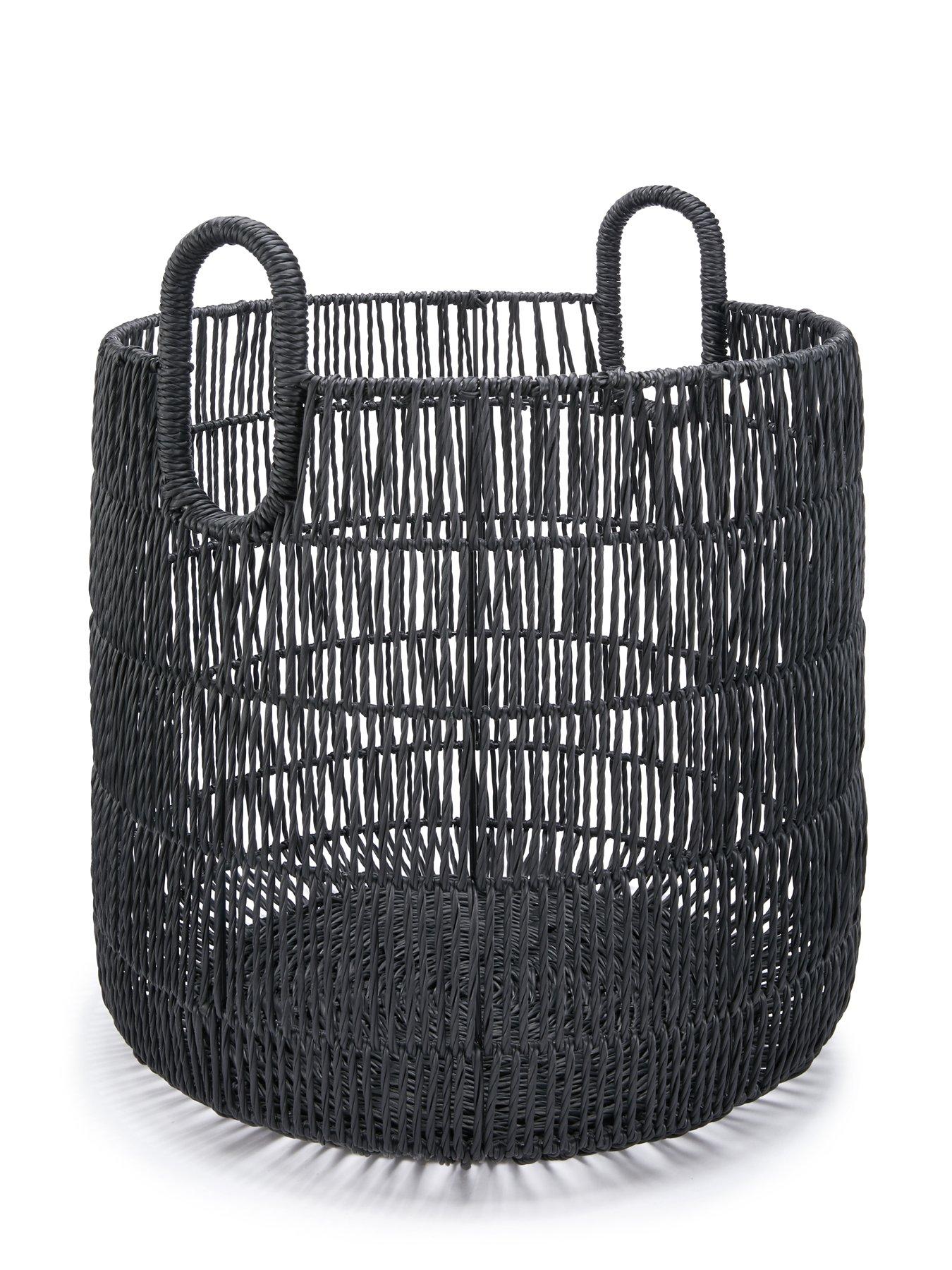 the-very-collection-poly-rattan-black-basketstillFront