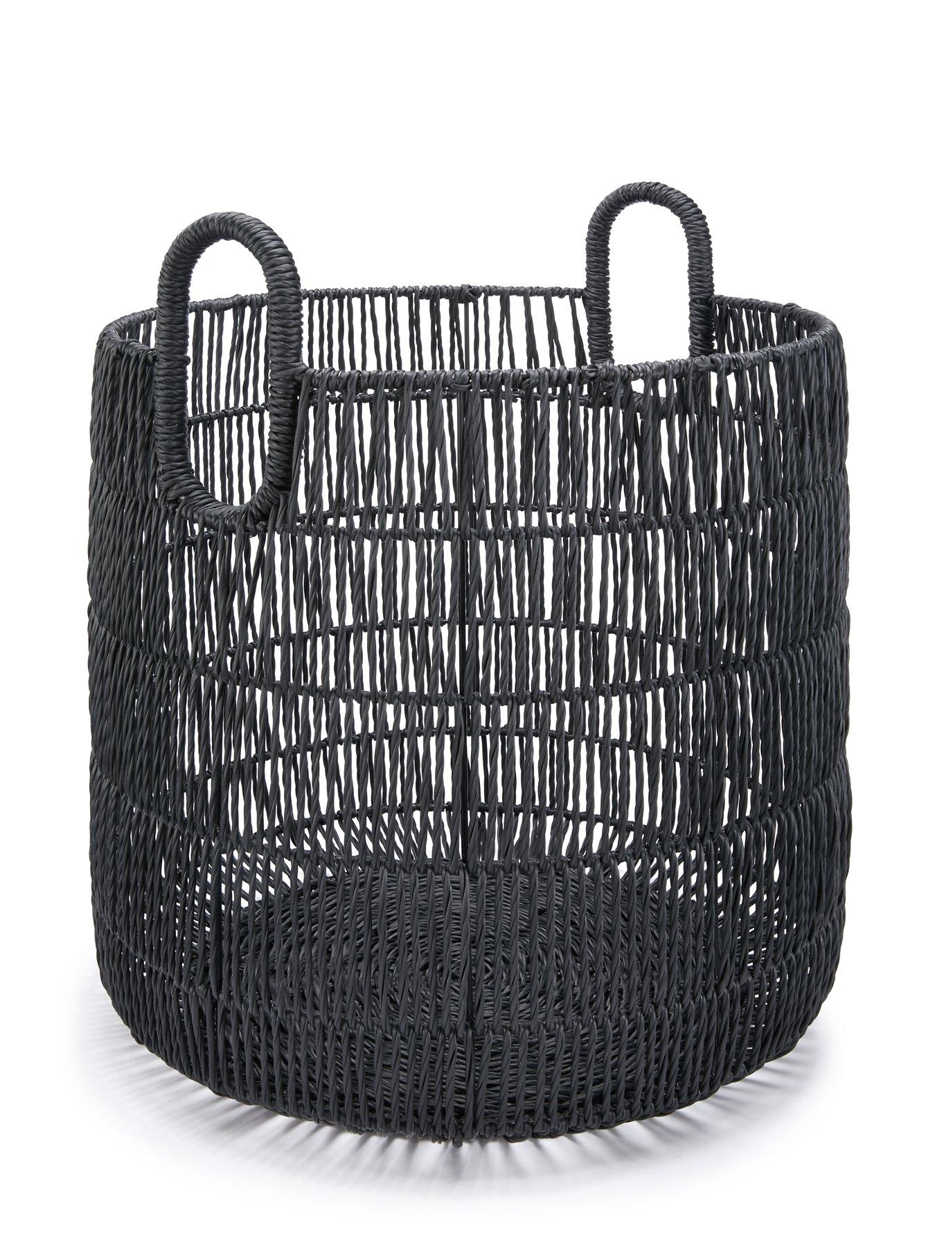 very-home-poly-rattan-black-basketstillFront