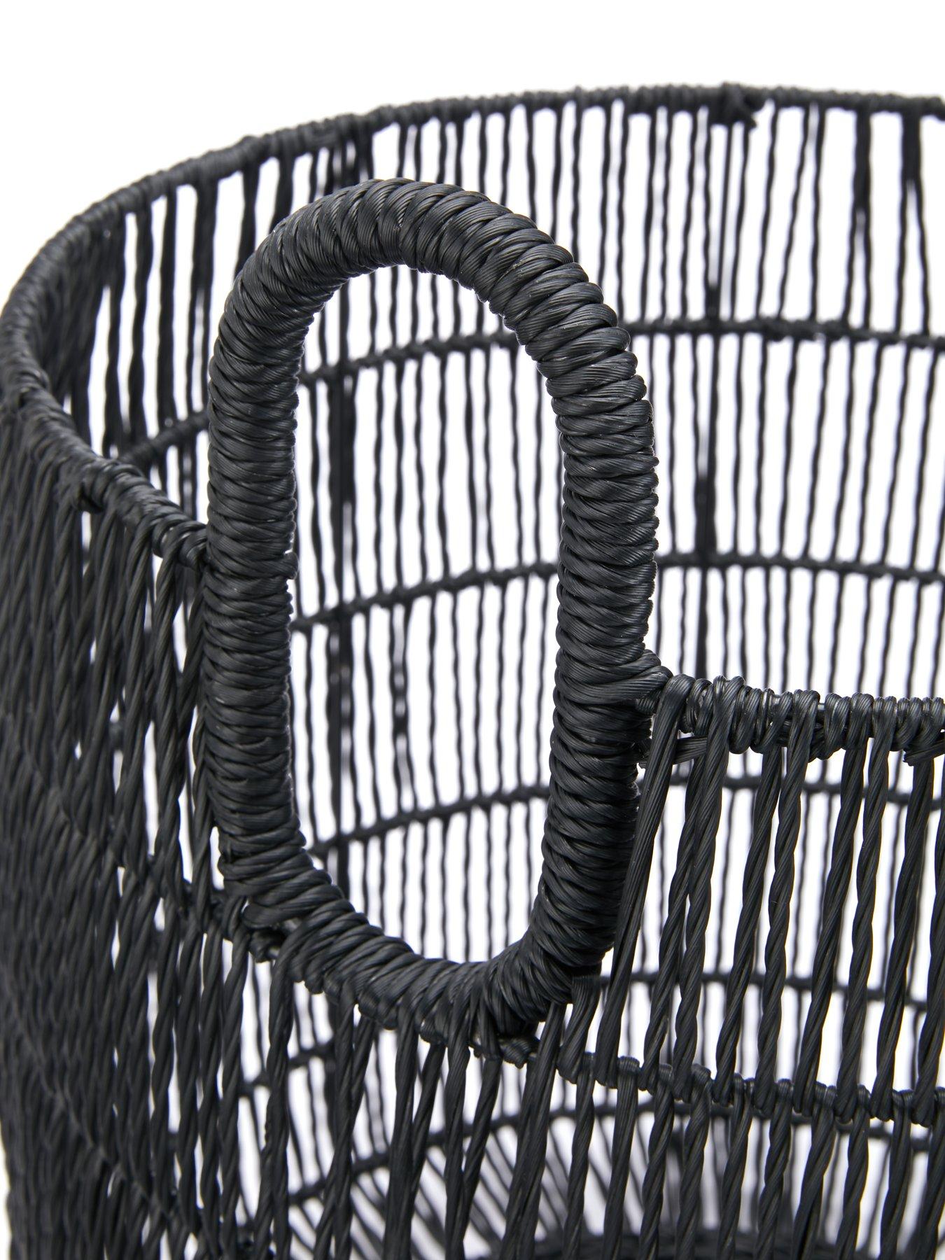 very-home-poly-rattan-black-basketdetail