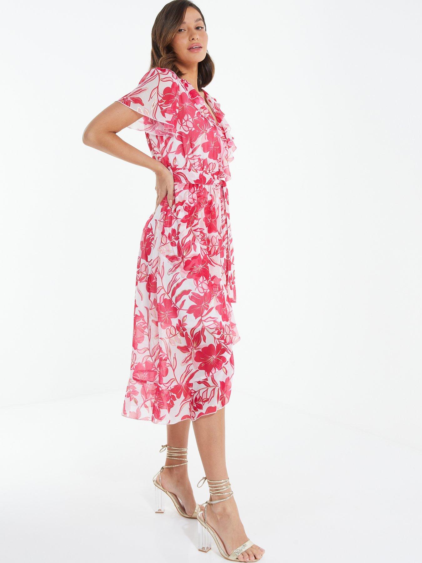 quiz-floral-chiffon-wrap-midi-dress-pinkback