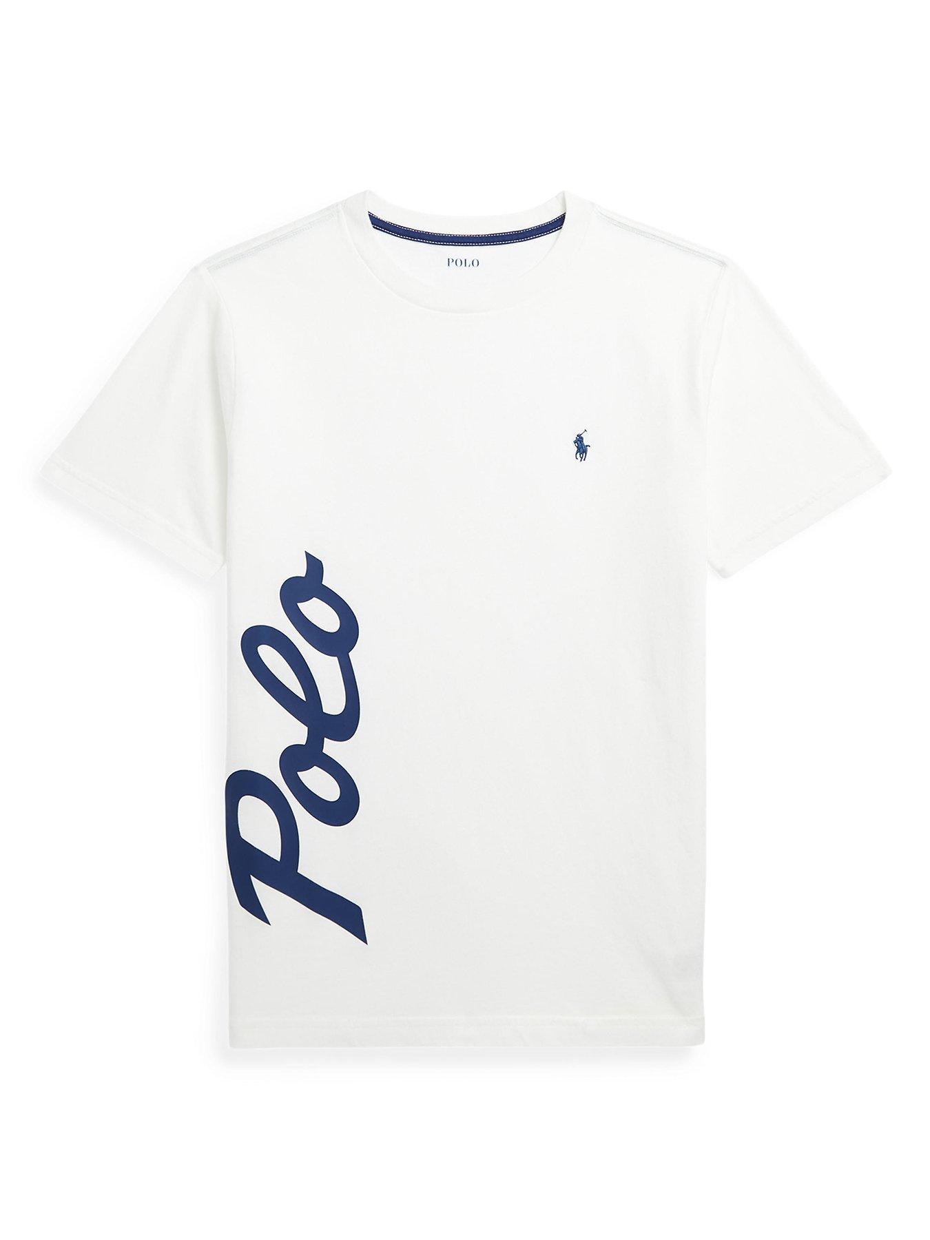 Boys Polo Logo T Shirt Off White