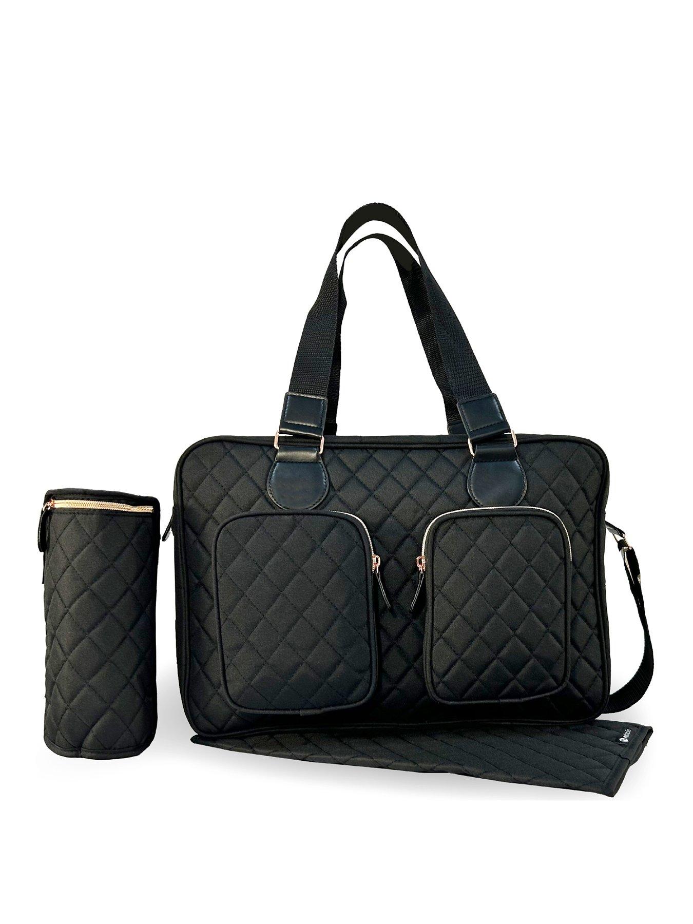 My Babiie Billie Faiers Black Quilted Deluxe Changing Bag Very