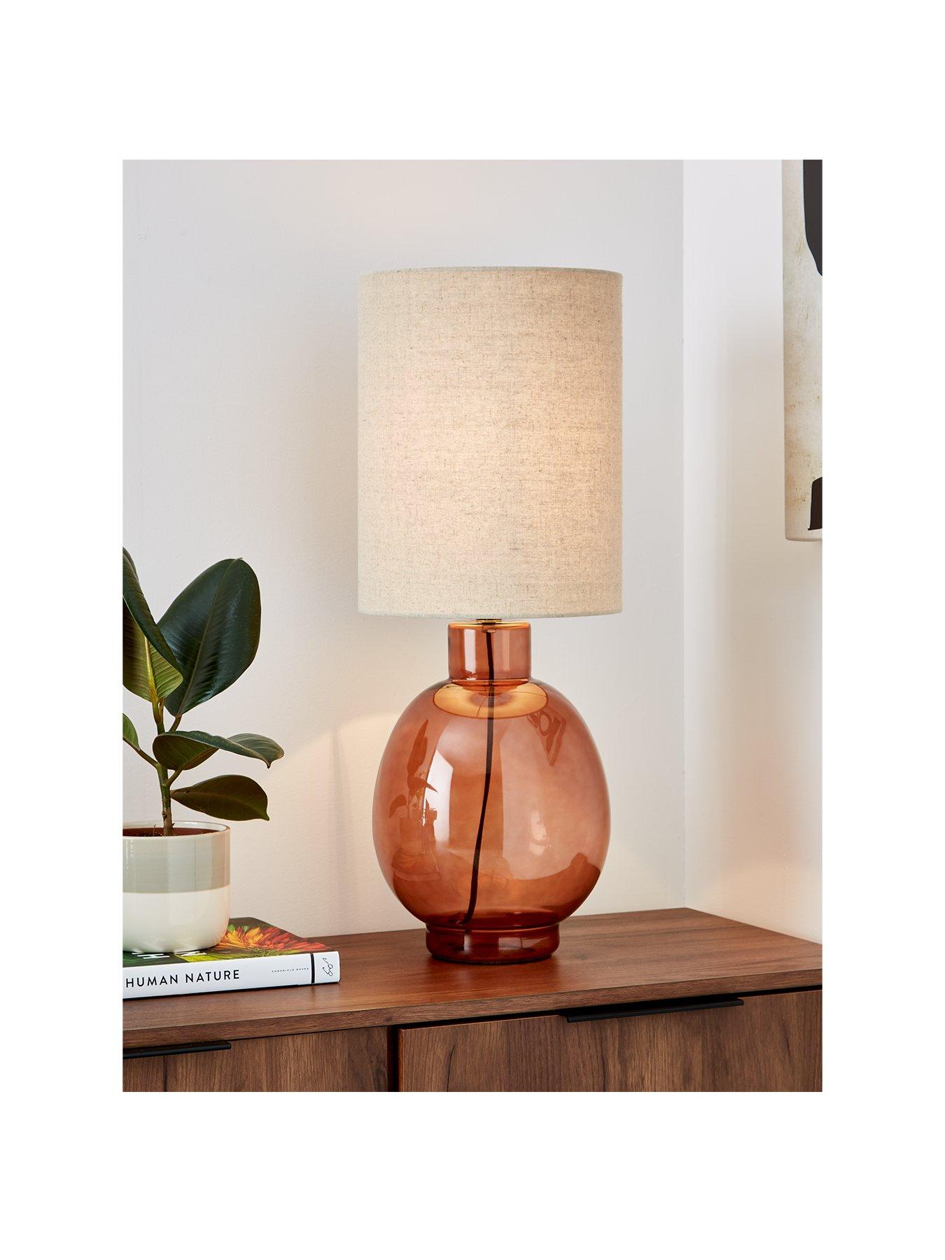 undefined Emir Glass Table Lamp - Amber