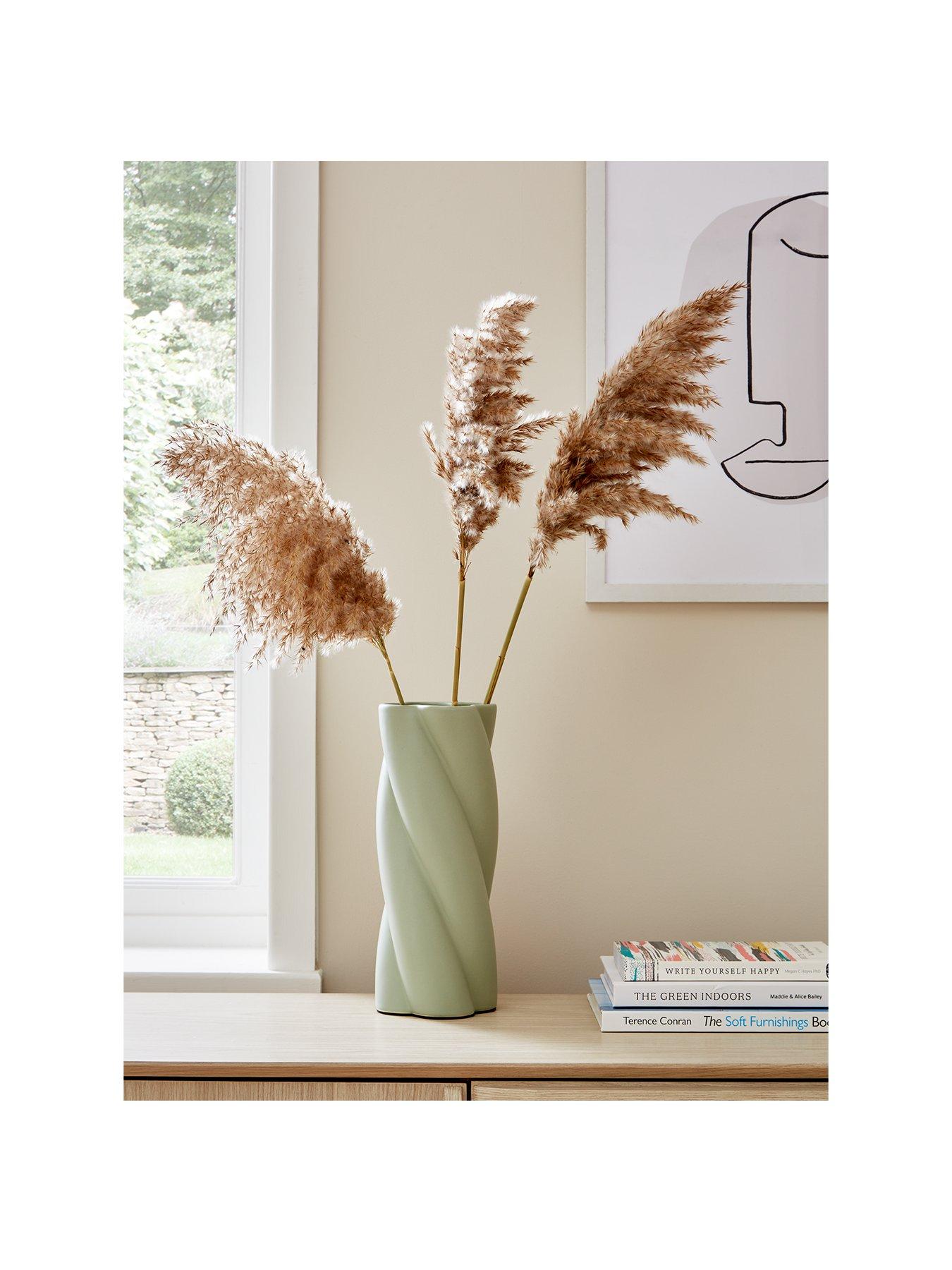 Image 1 of 6 of The Very Collection Spiral Vase - Sage