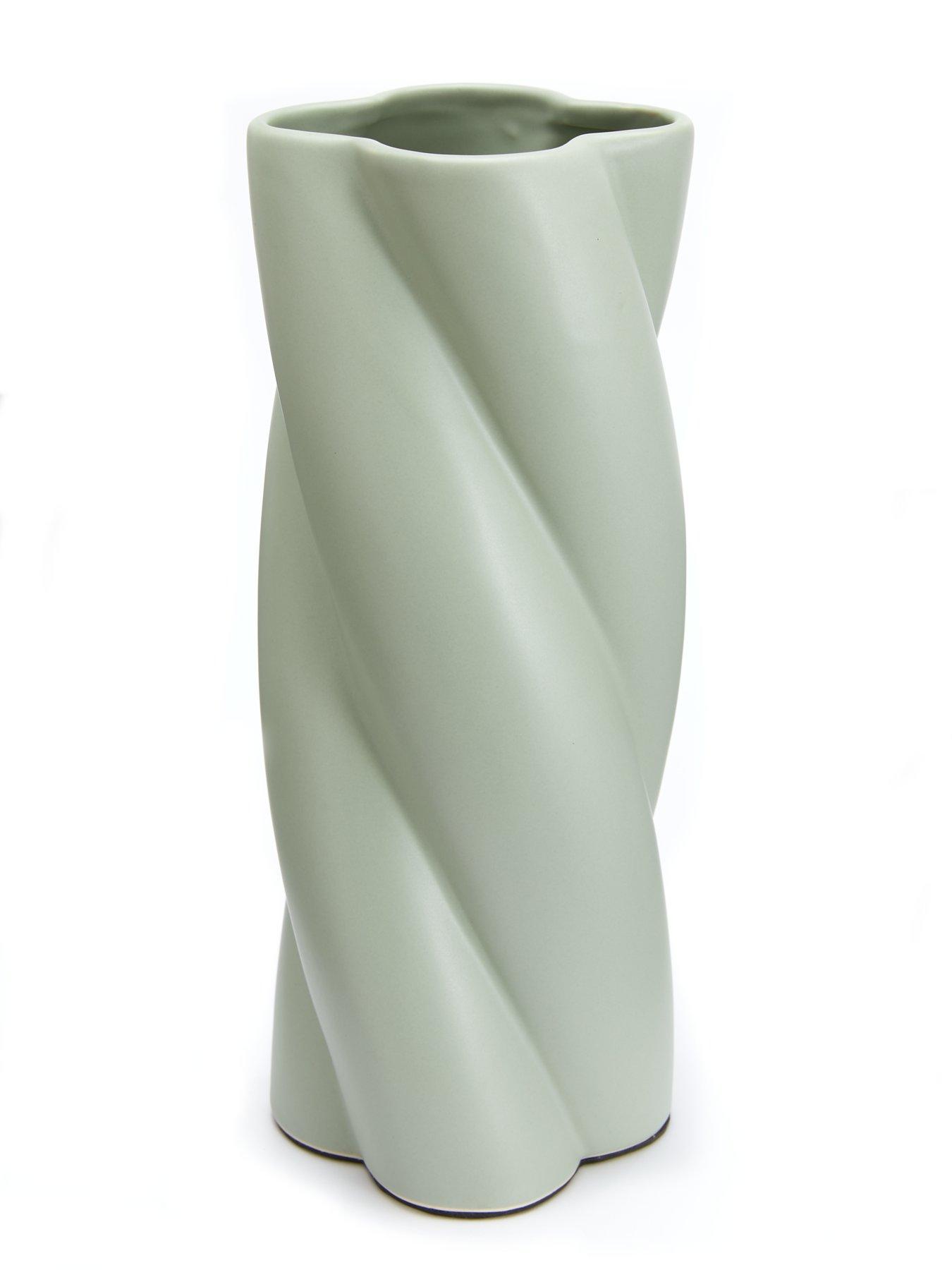 Image 3 of 6 of The Very Collection Spiral Vase - Sage
