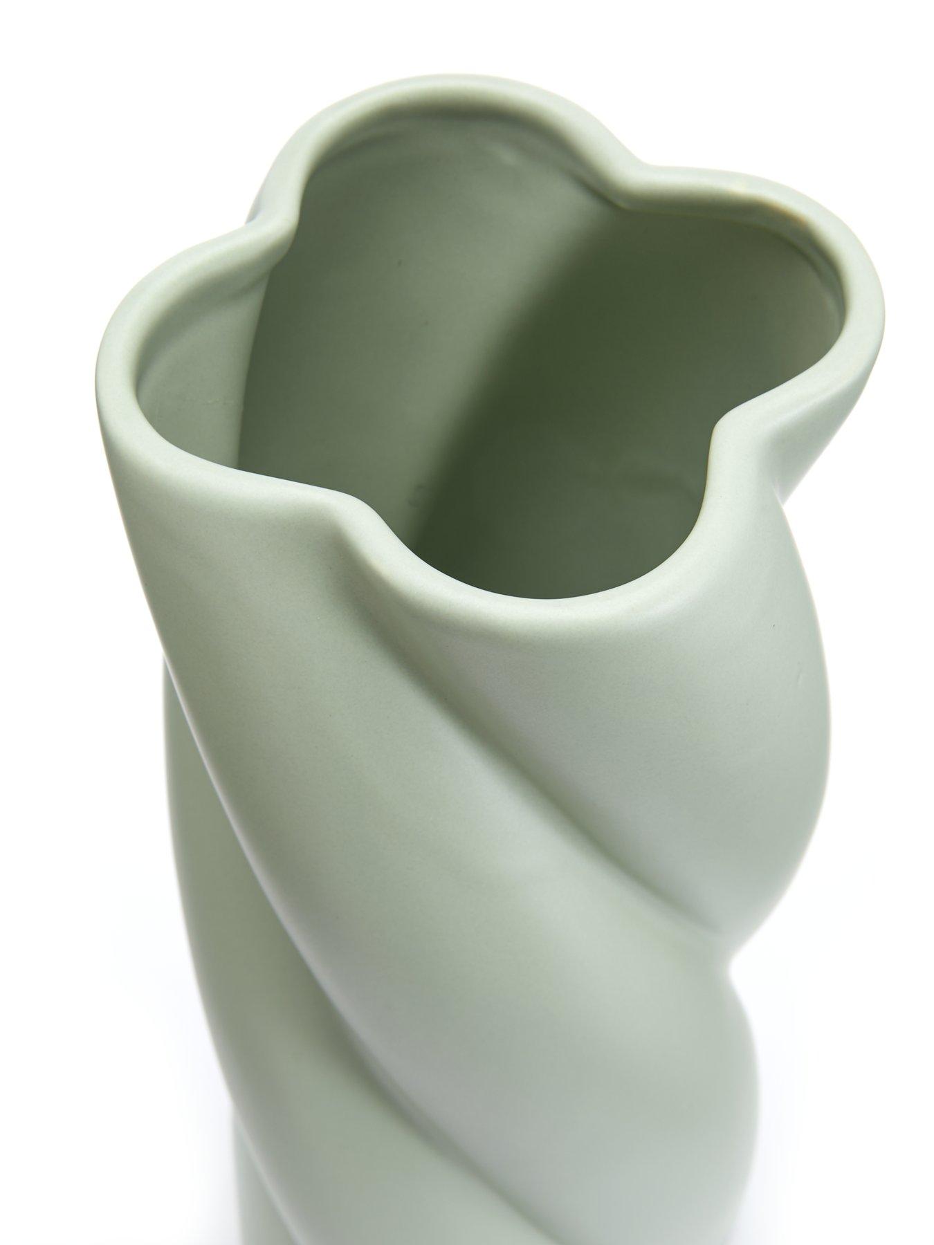 Image 4 of 6 of The Very Collection Spiral Vase - Sage