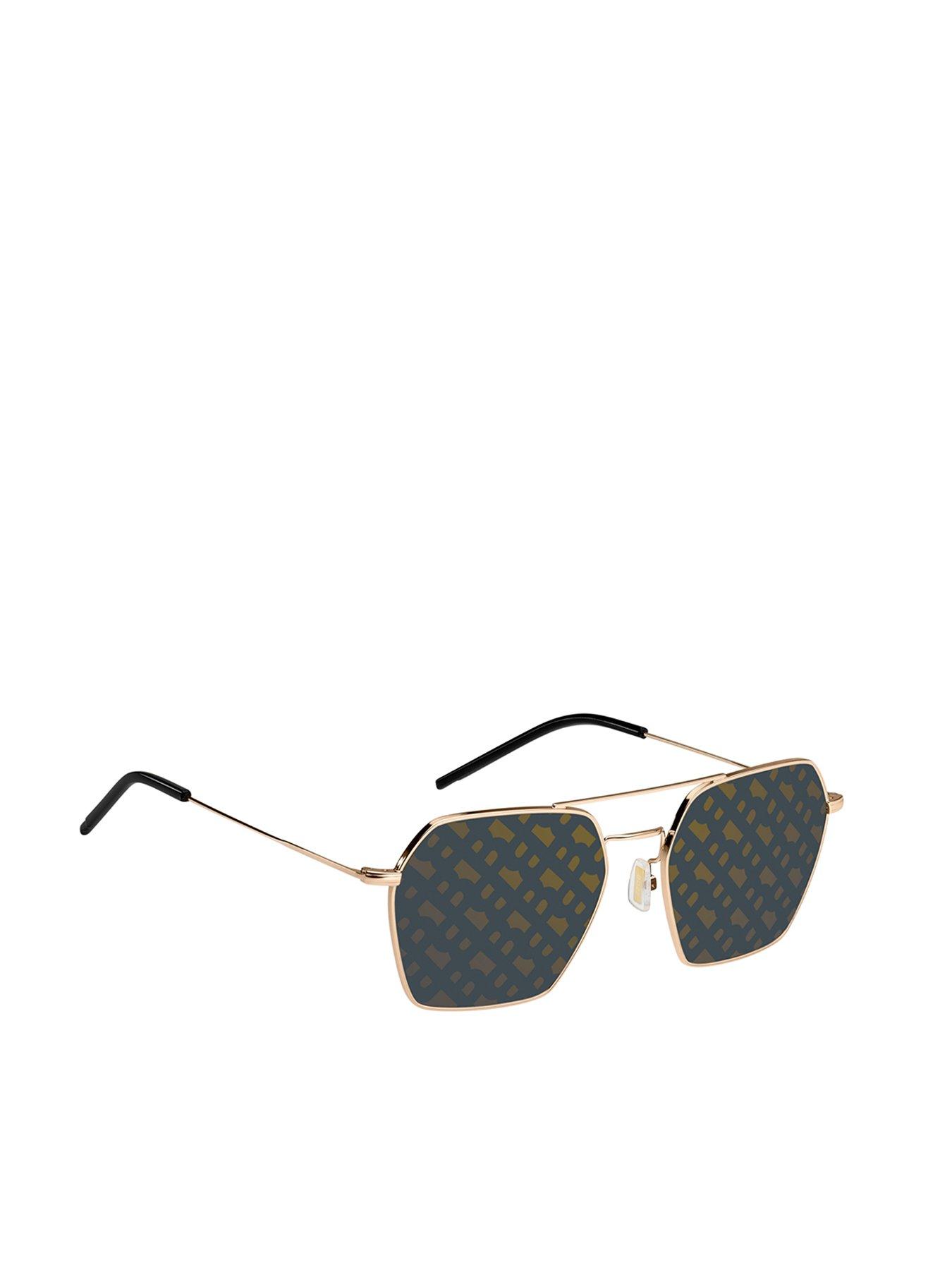 BOSS All Over Mono Logo Lens Sunglasses - Rose Gold