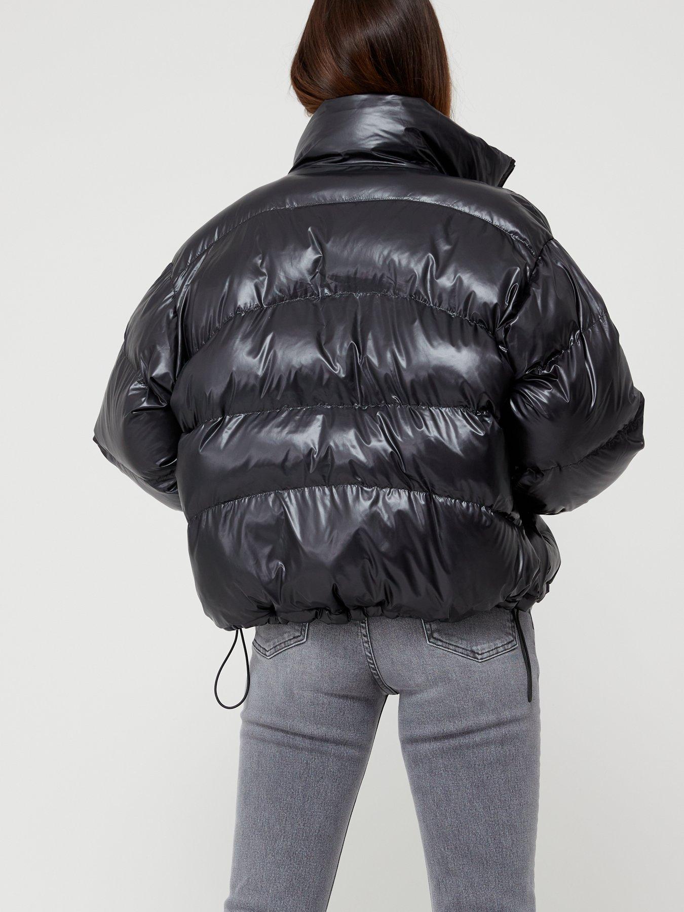 Retro Puffer Coat Caviar Black