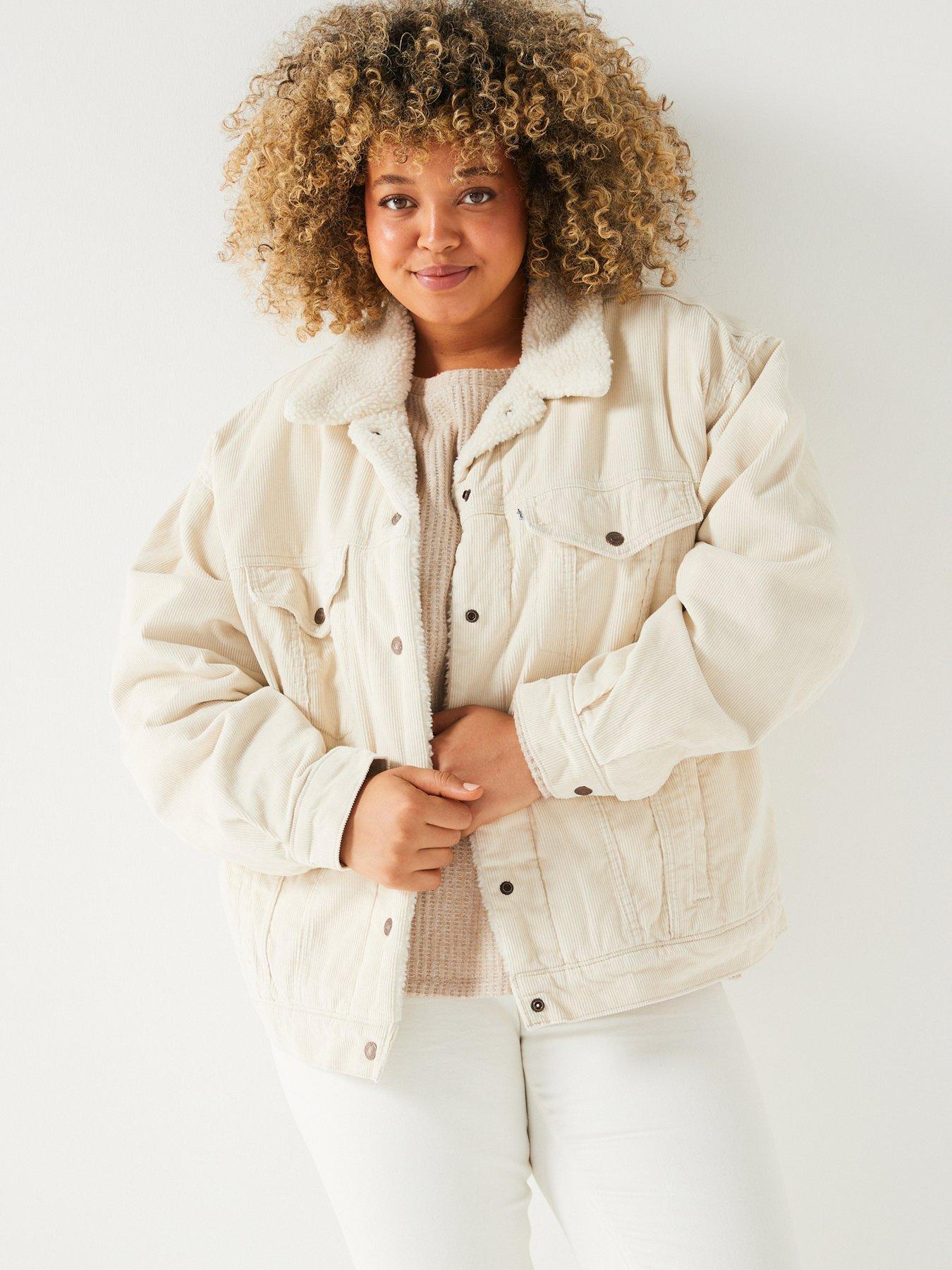 Oversized sherpa trucker clearance jacket