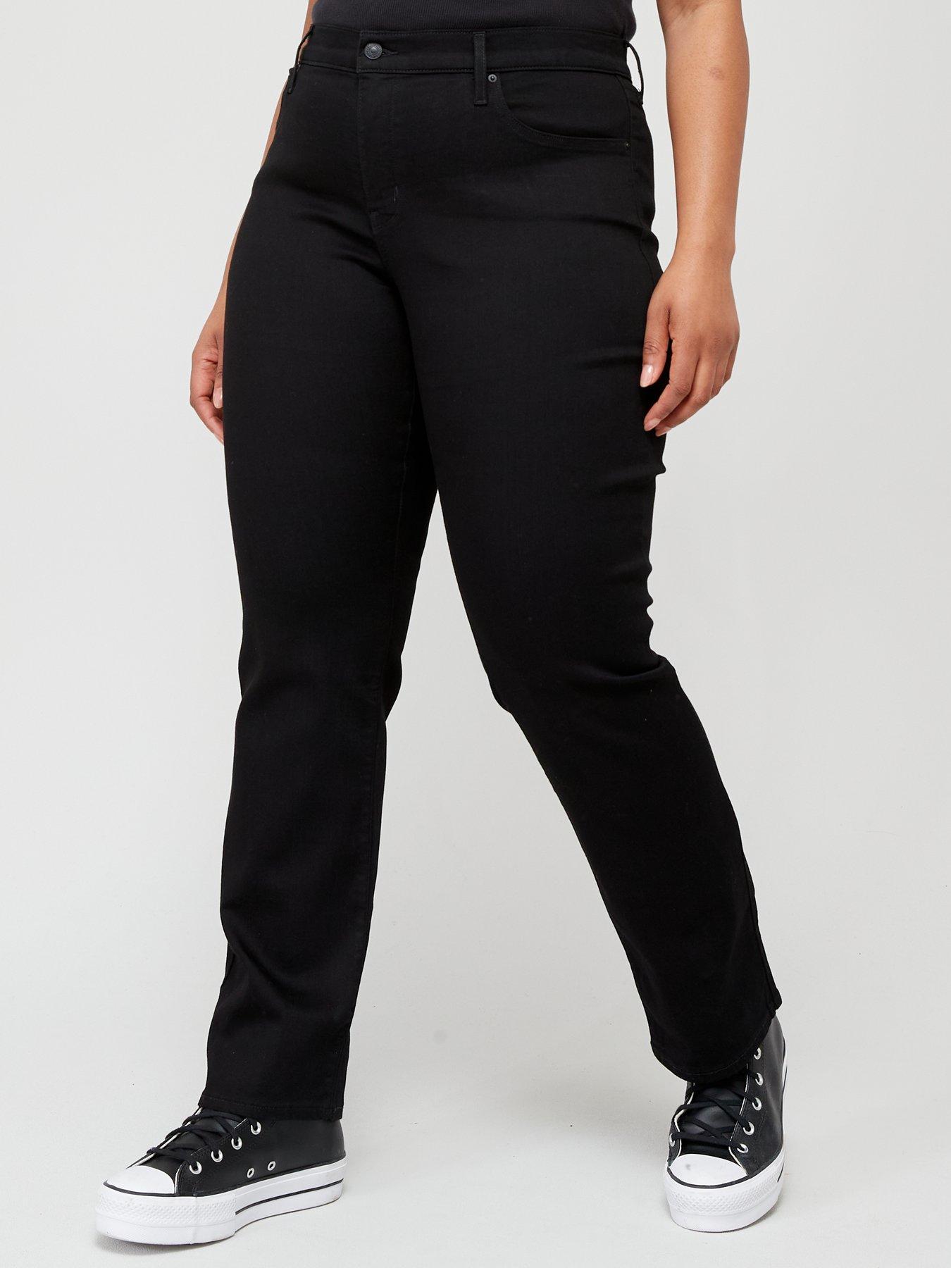 Image 1 of 4 of Levi's Plus 314T Shaping Straight Jeans (plus Size) - Soft Black 2