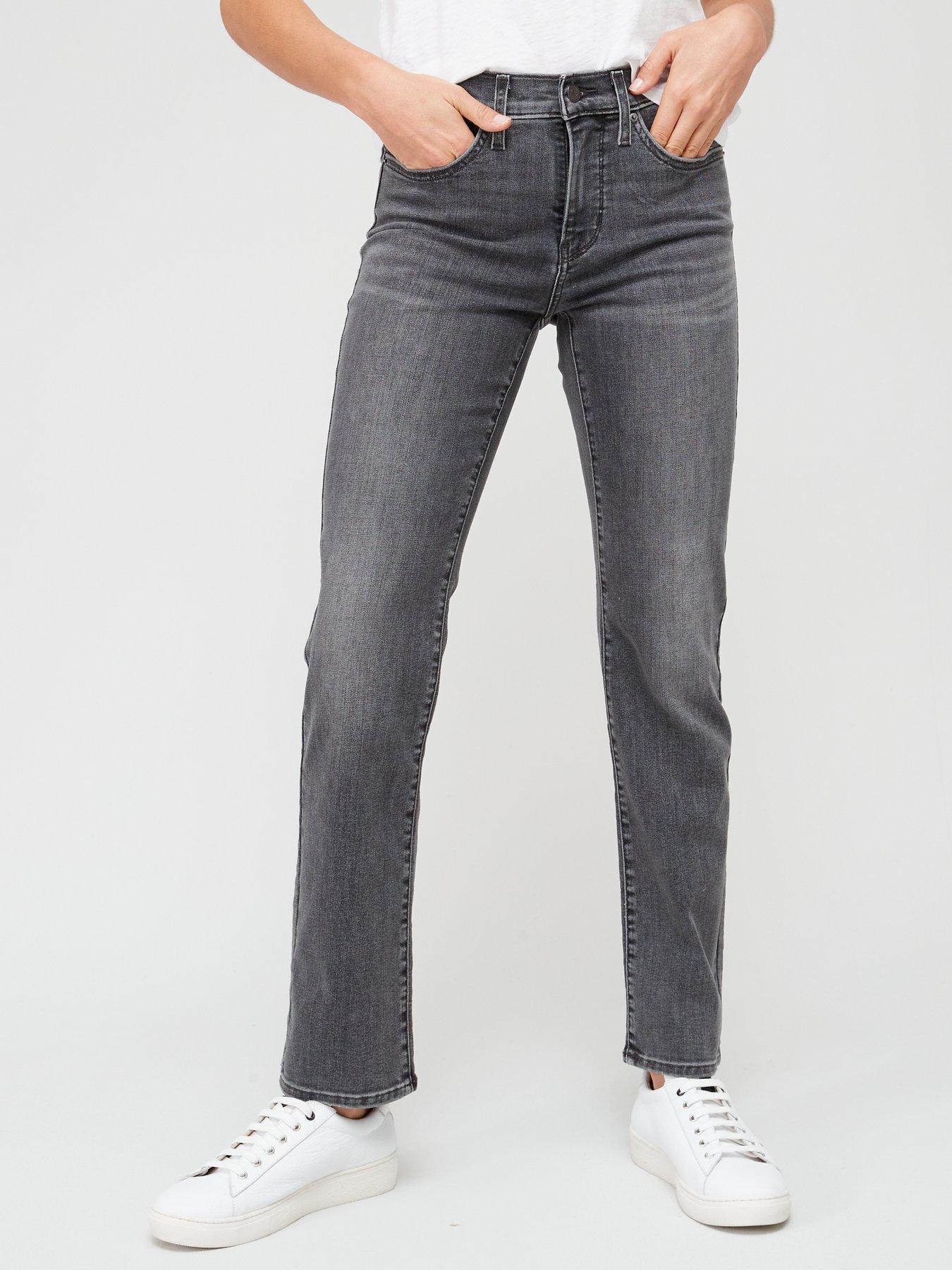 Image 1 of 4 of Levi's 314 Shaping Straight Jeans - River Rock - Grey