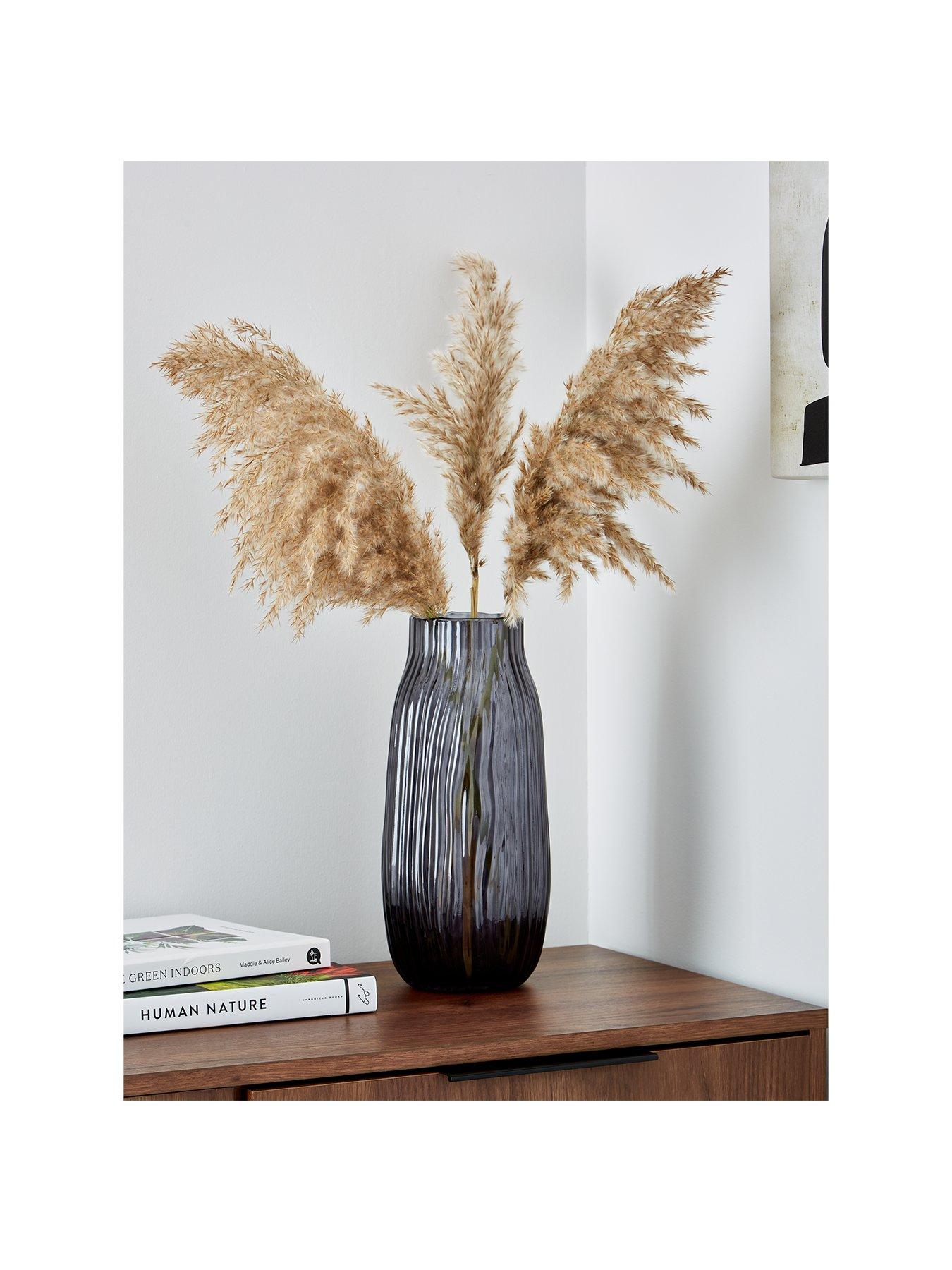 very-home-ribbed-glass-vase