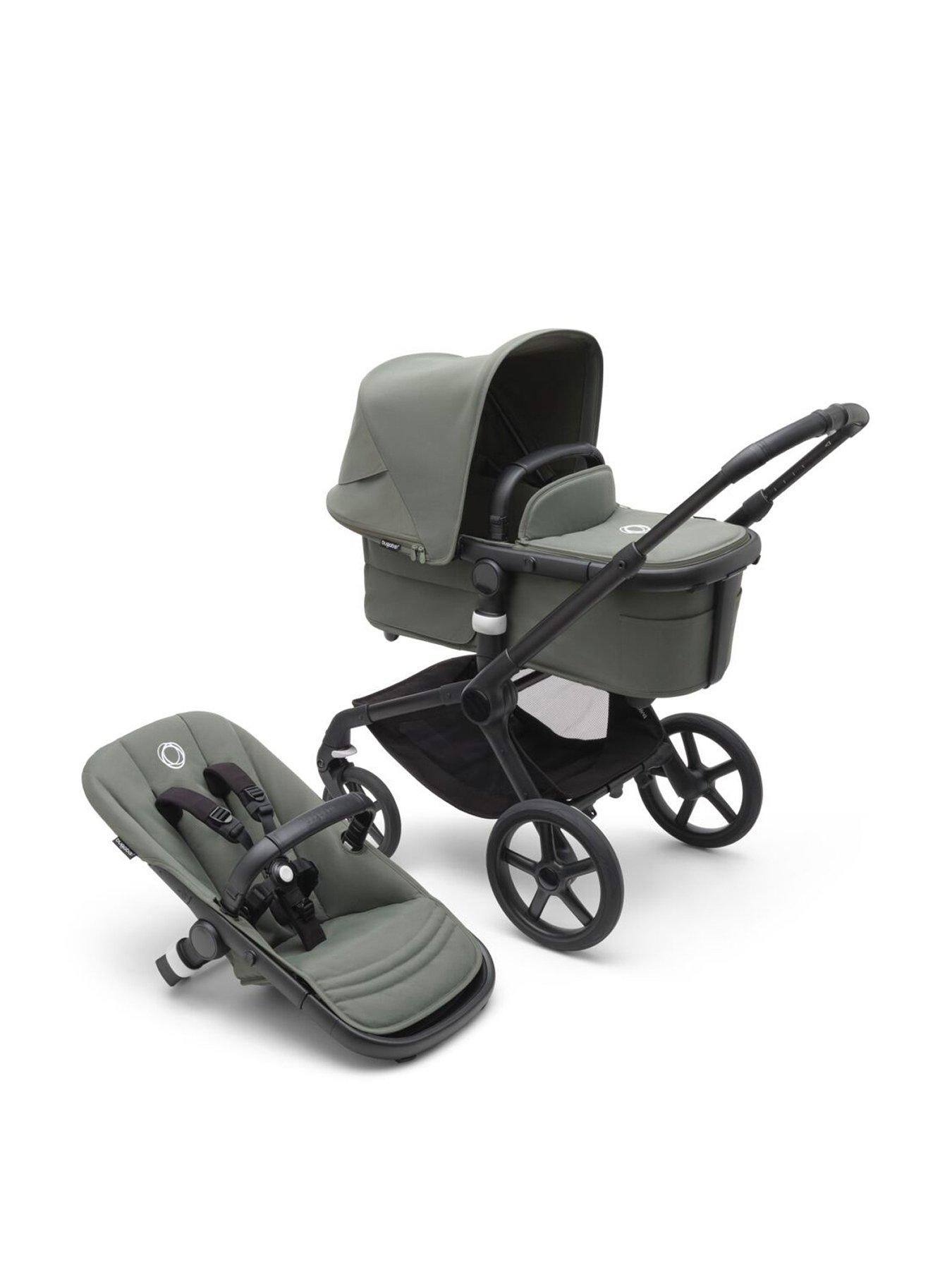 Image 1 of 7 of Bugaboo Fox 5 Complete Stroller - Black/Forest Green/Forest Green