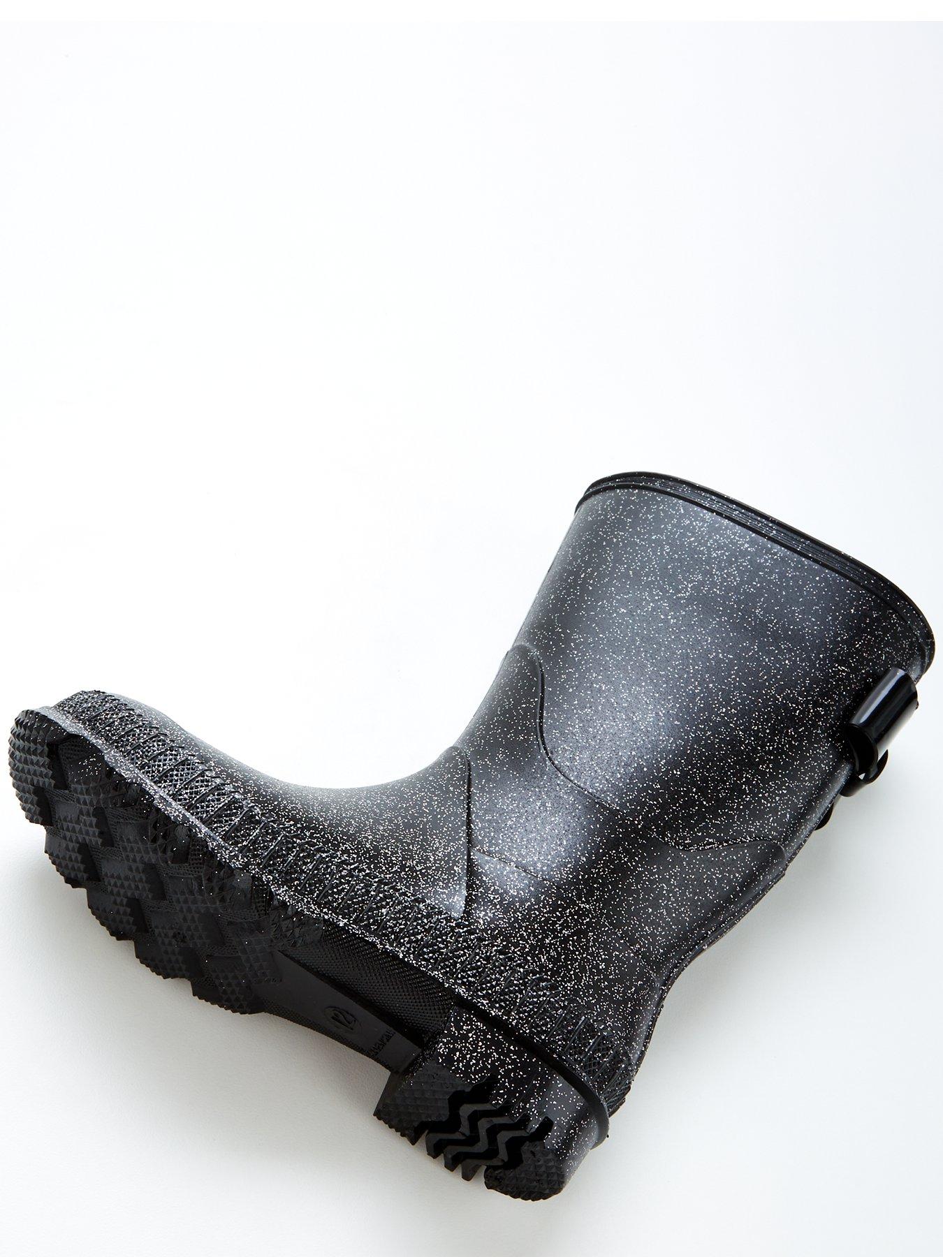 Image 5 of 6 of The Very Collection Girls Glitter Wellies - Black