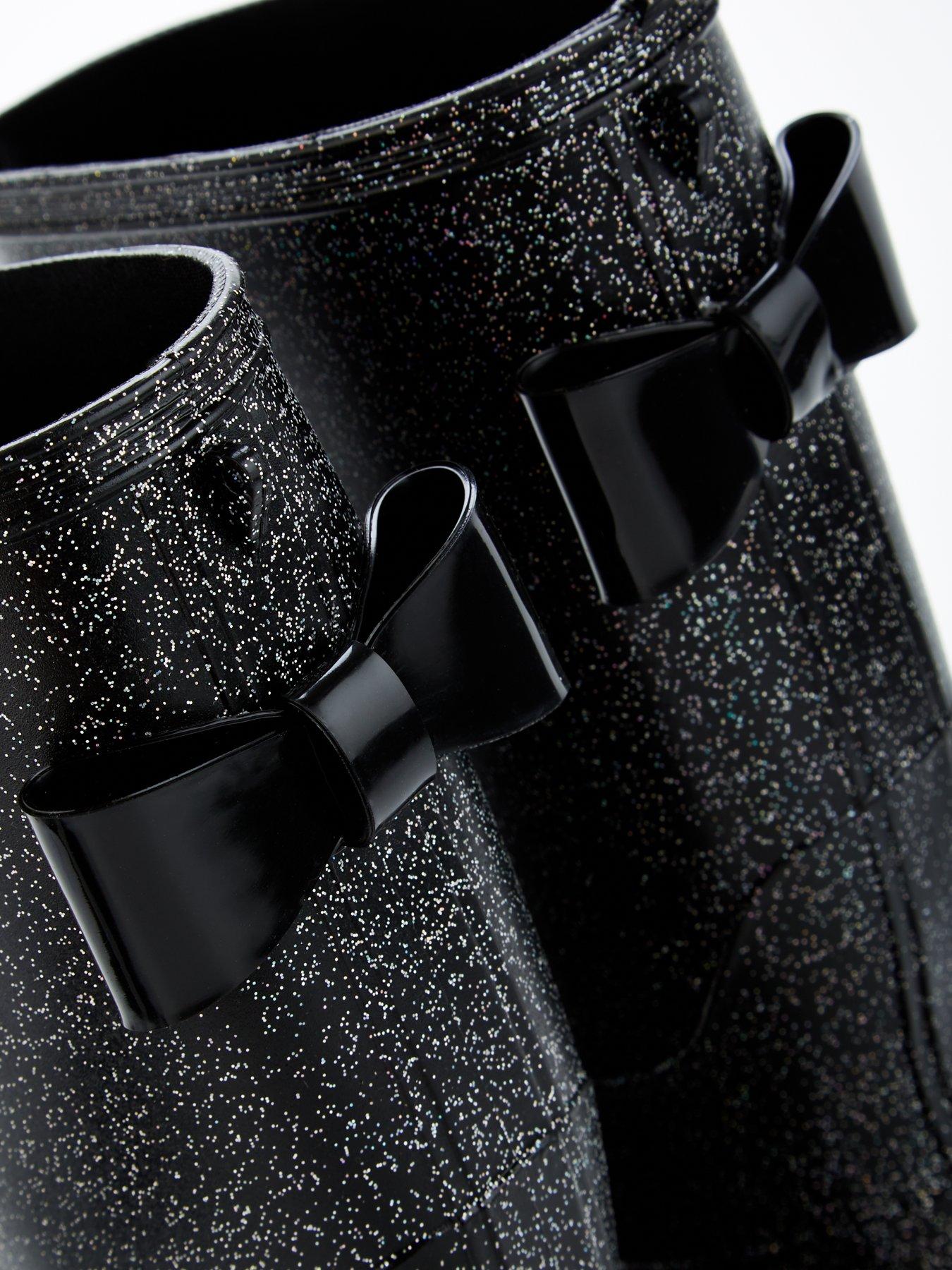 Image 6 of 6 of The Very Collection Girls Glitter Wellies - Black