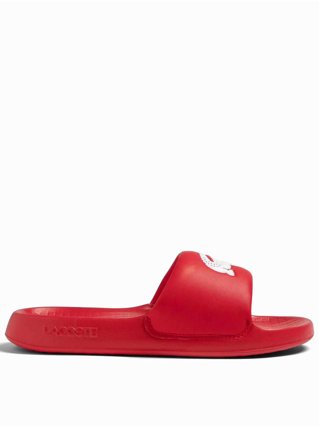 Red 2024 lacoste slides