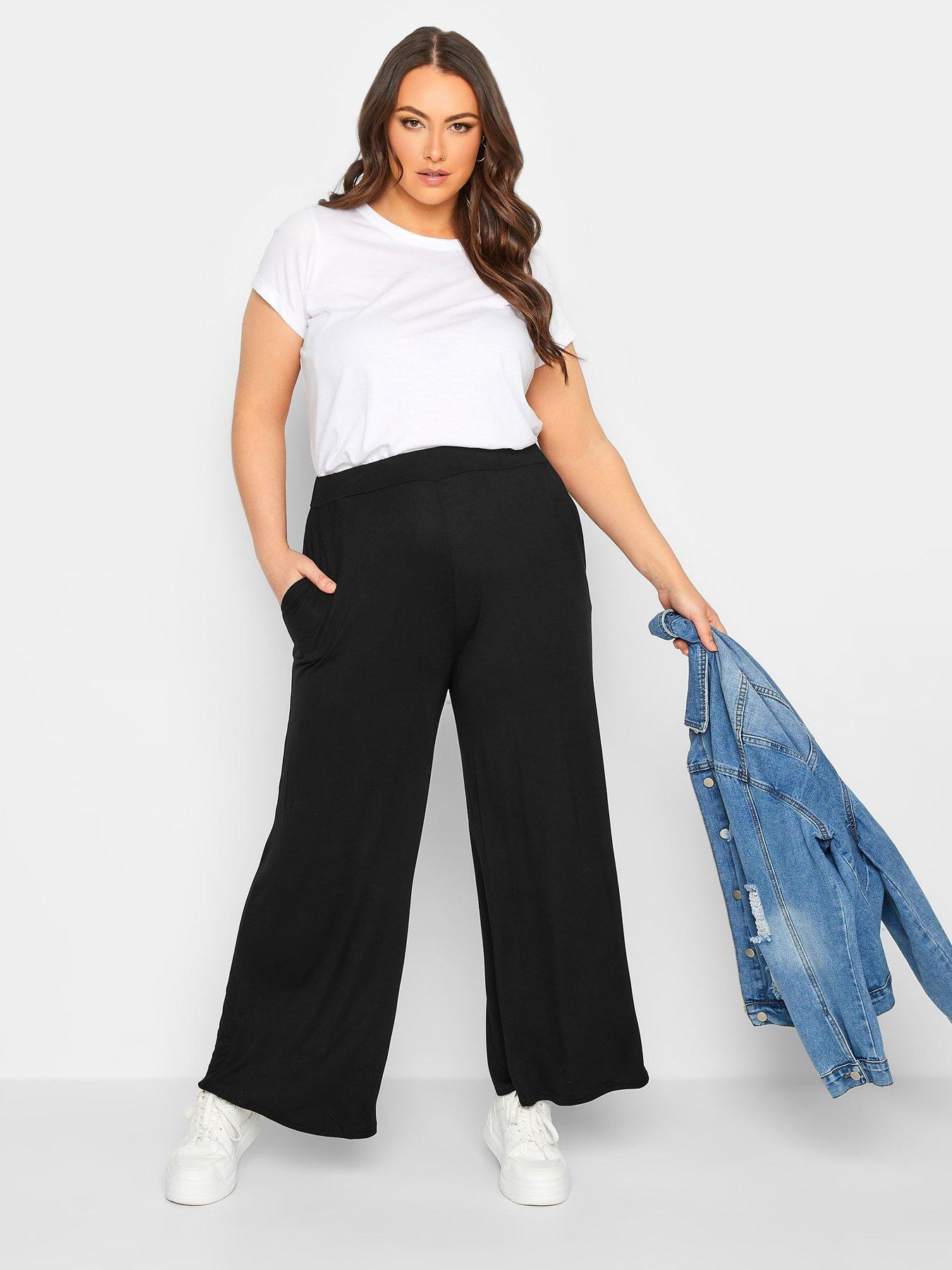 Image 2 of 2 of Yours Yours Wide Leg Trouser Black