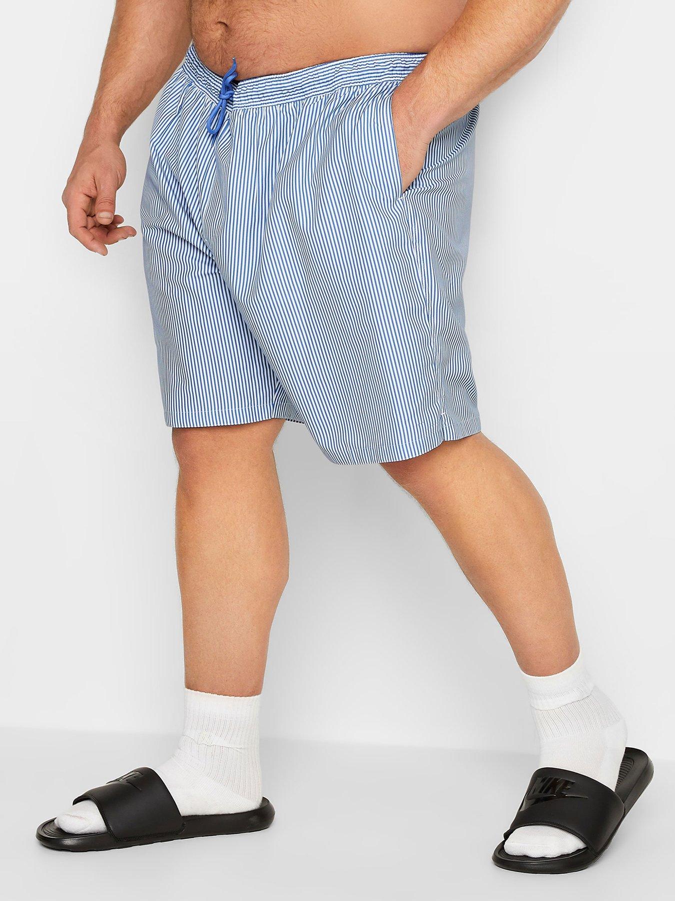 undefined Stripe Swim Shorts - Navy