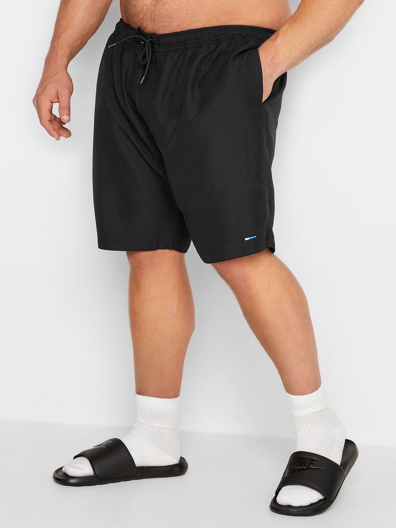 badrhino-plain-swim-shorts-blackfront