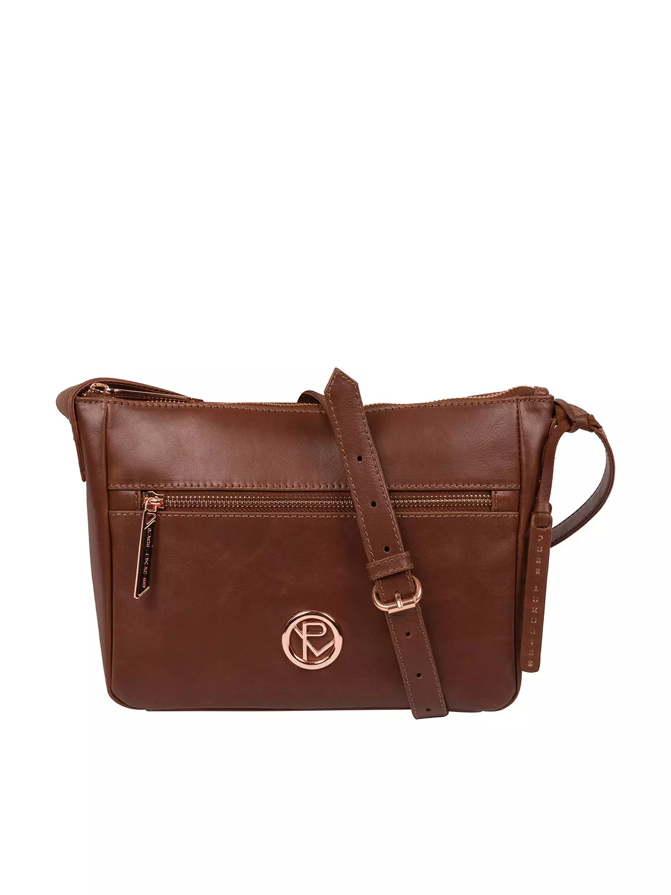 ASHWOOD Lovely Woman's Shoulder Bag Genuine Leather Chestnut Brown  Color Sz Med