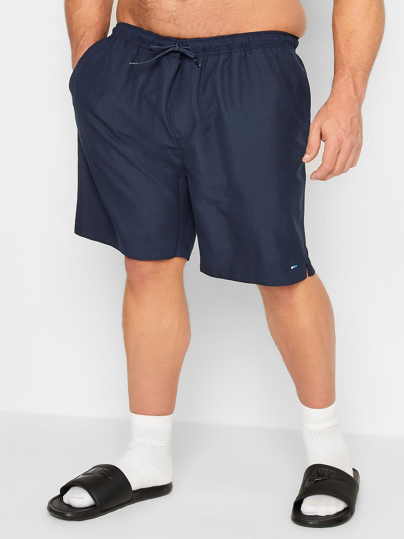 badrhino-plain-swim-shorts-navyfront