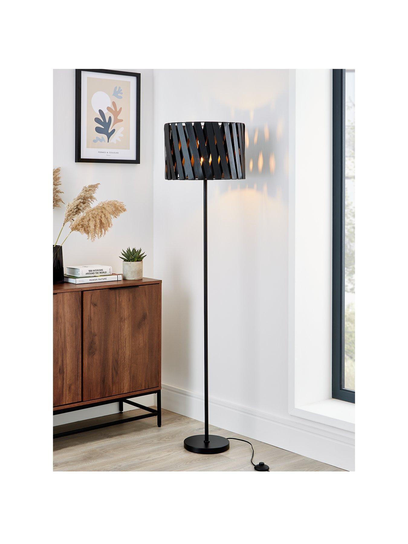 very-home-kano-faux-leather-floor-lamp