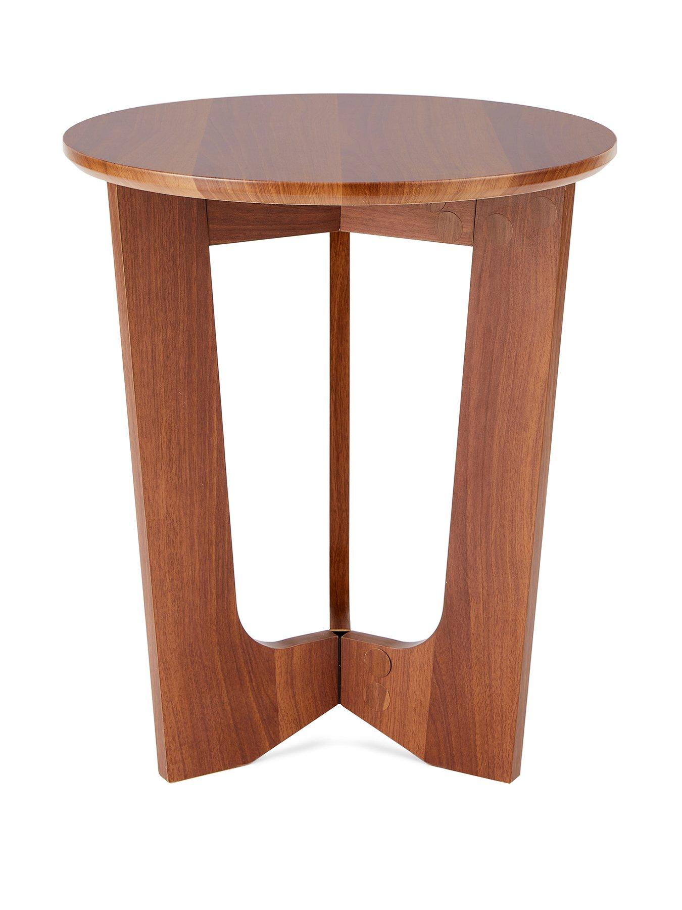 very-home-marcel-round-side-table-walnutstillFront