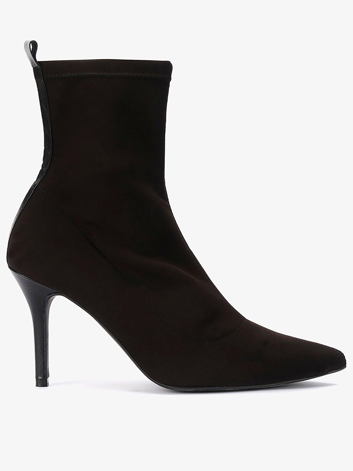 Black velvet sock clearance boots