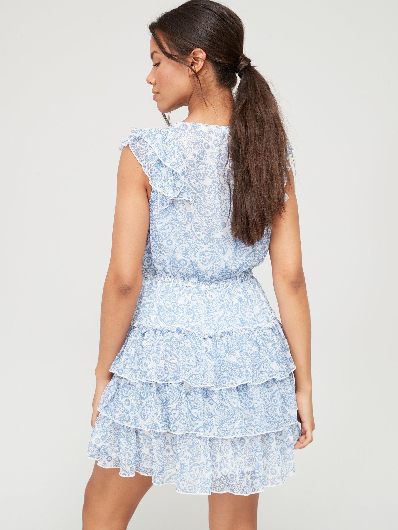 Accessorize Paisley Floral Print Mini Ruffle Dress Very Ireland