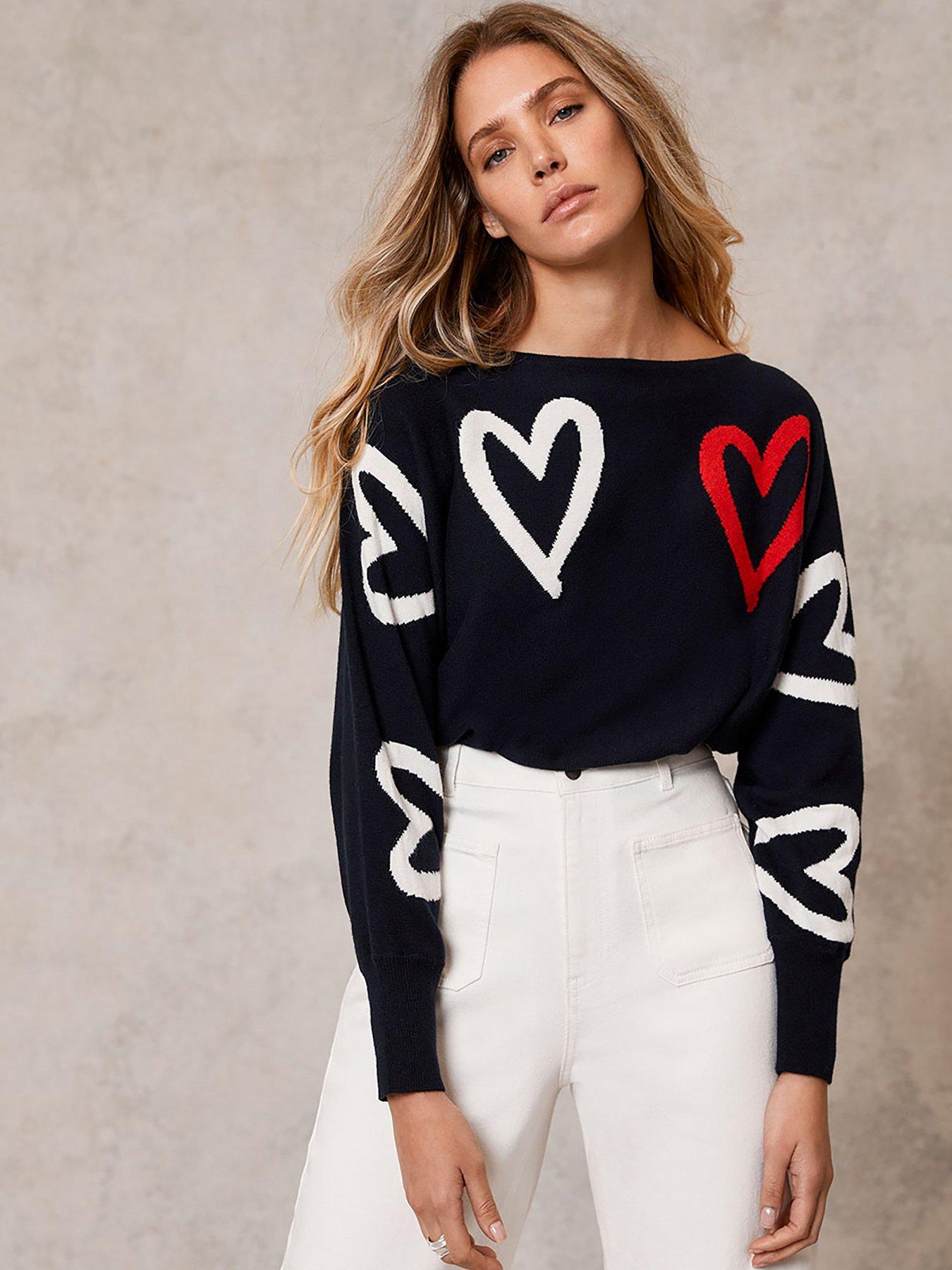mint velvet blue metallic star jumper