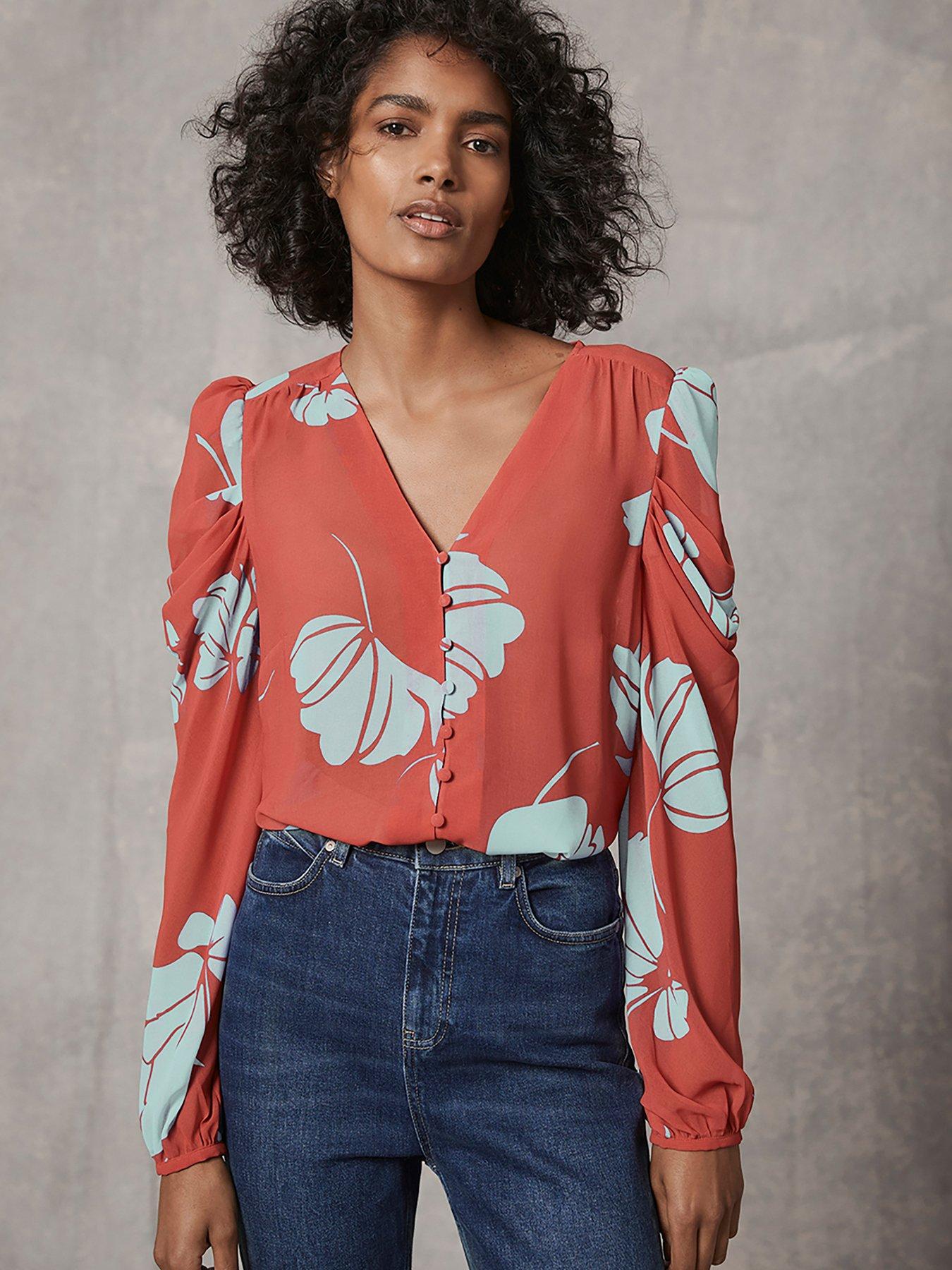 Mint velvet red blouse online