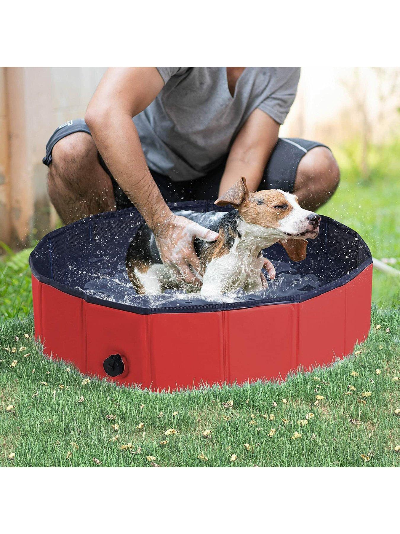 Image 2 of 7 of PawHut Foldable&nbsp;Pet Swimming Pool -&nbsp;80cm (Red)