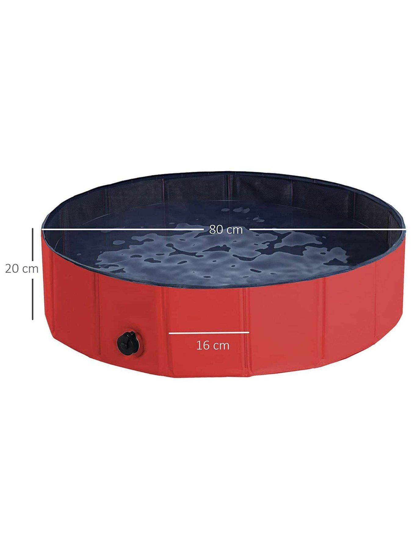Image 3 of 7 of PawHut Foldable&nbsp;Pet Swimming Pool -&nbsp;80cm (Red)