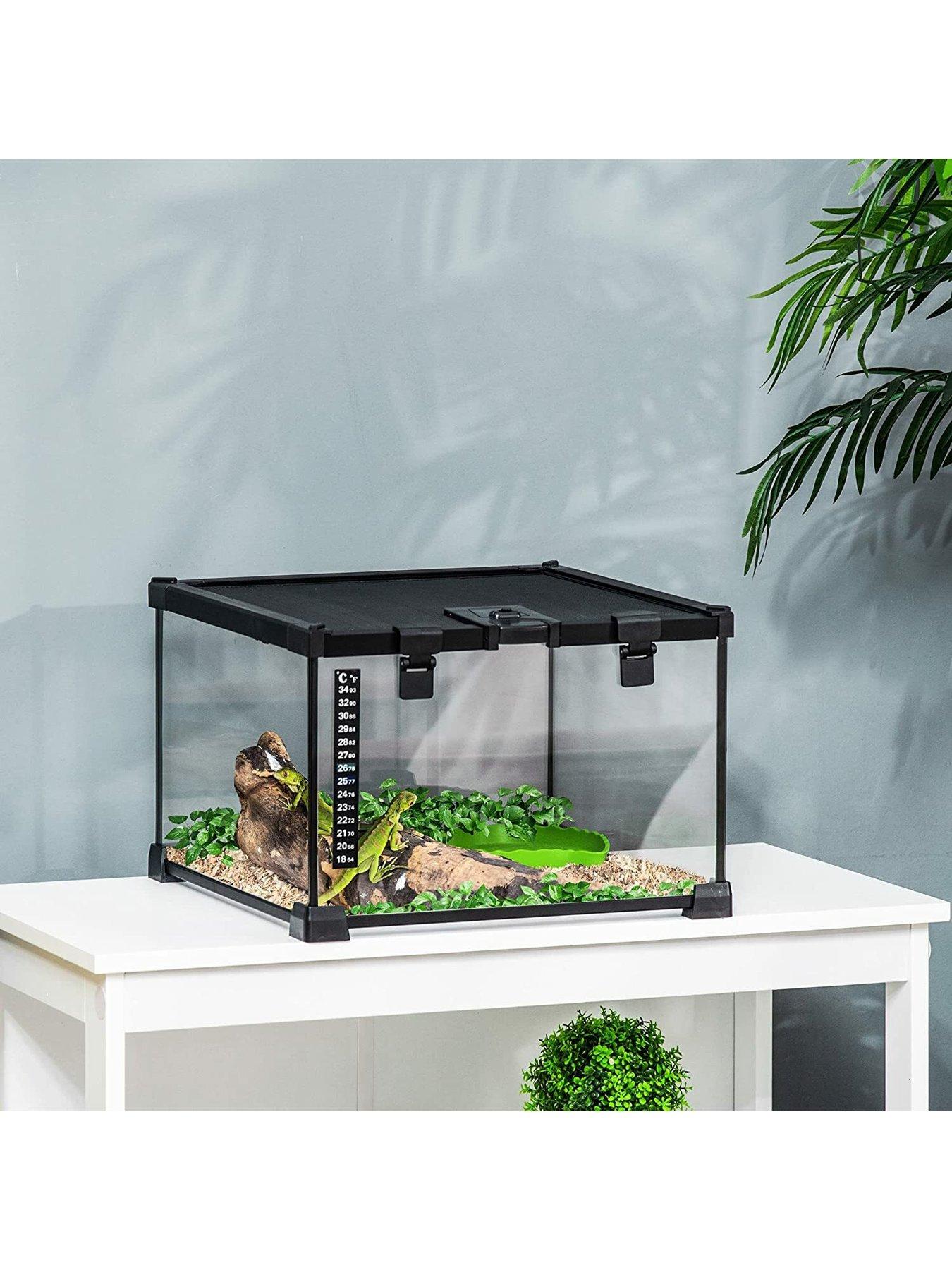 pawhut-reptile-terrarium-for-lizards-horned-frogs-andnbspsnakes--nbspblack-30-x-30-x-20cmback