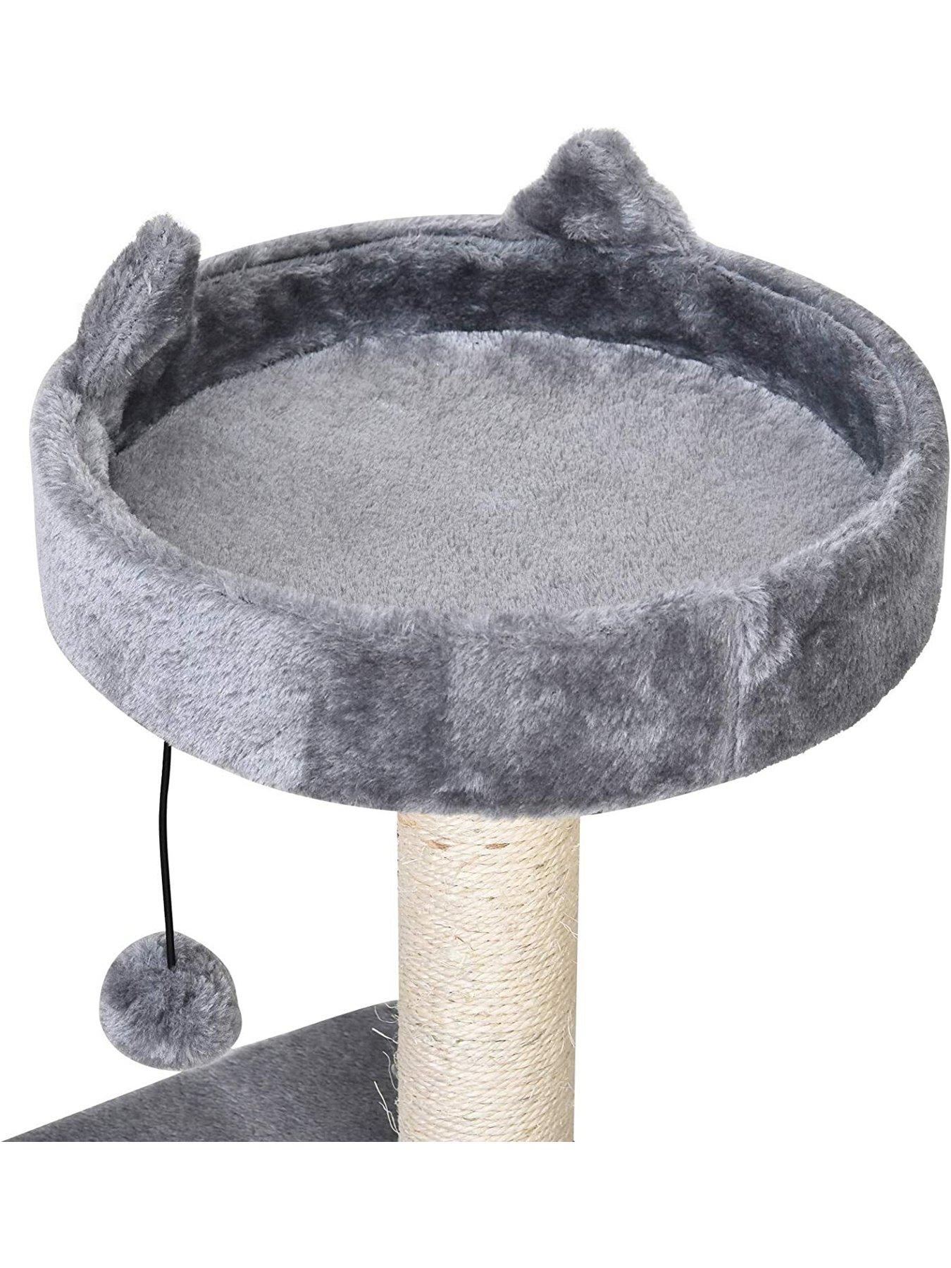 pawhut-cats-3-tier-sisal-rope-scratching-post-with-toys--nbspgreyoutfit