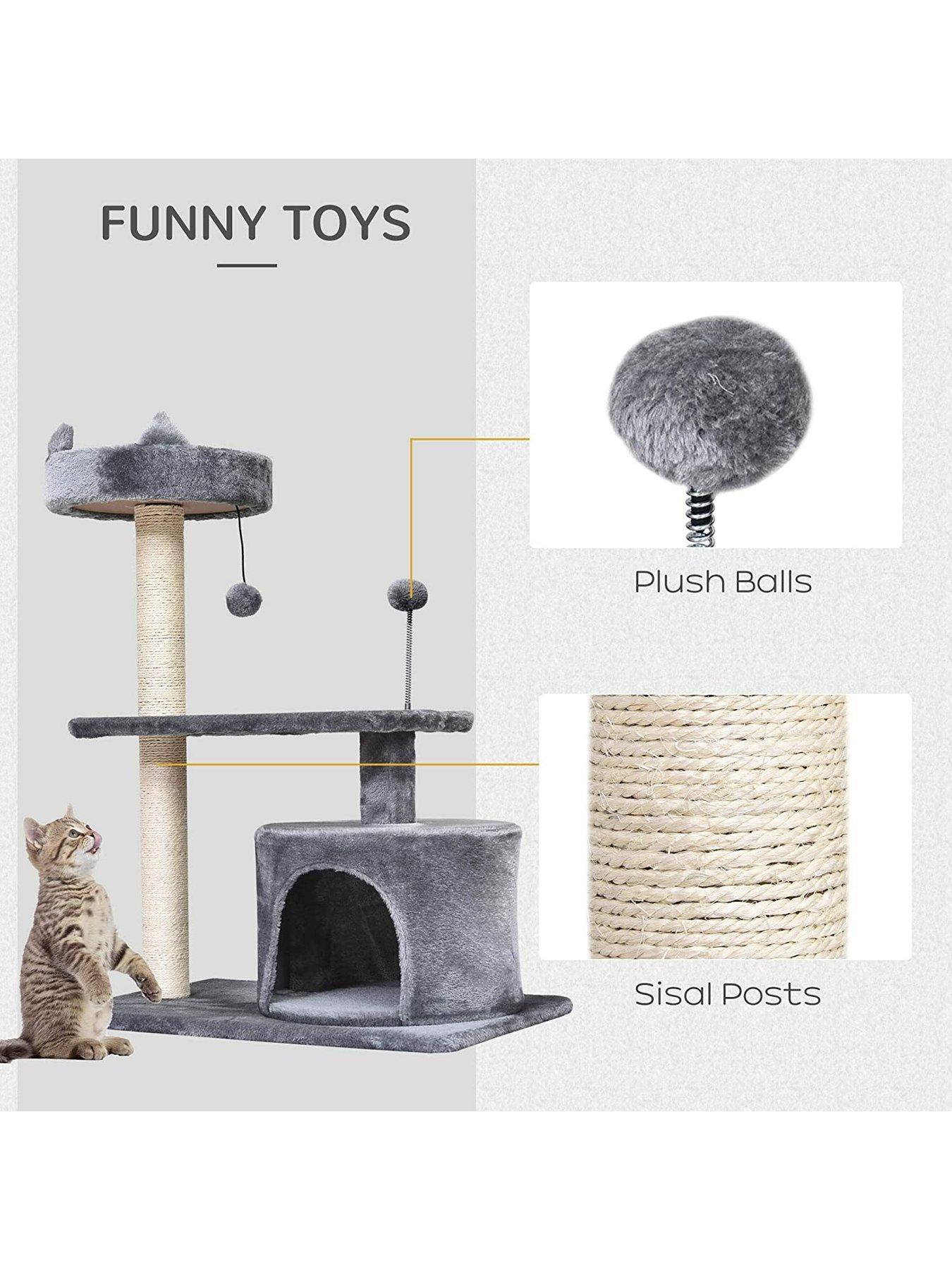 pawhut-cats-3-tier-sisal-rope-scratching-post-with-toys--nbspgreydetail