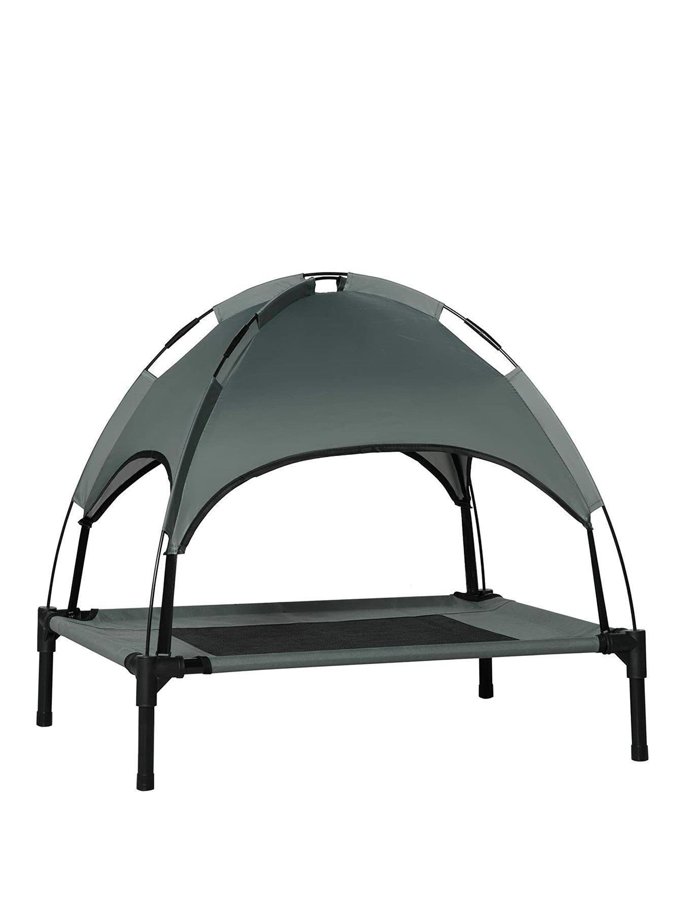 pawhut-elevated-pet-bedfoldable-cot-tent-canopyinstant-shelter-outdoor-76cmfront