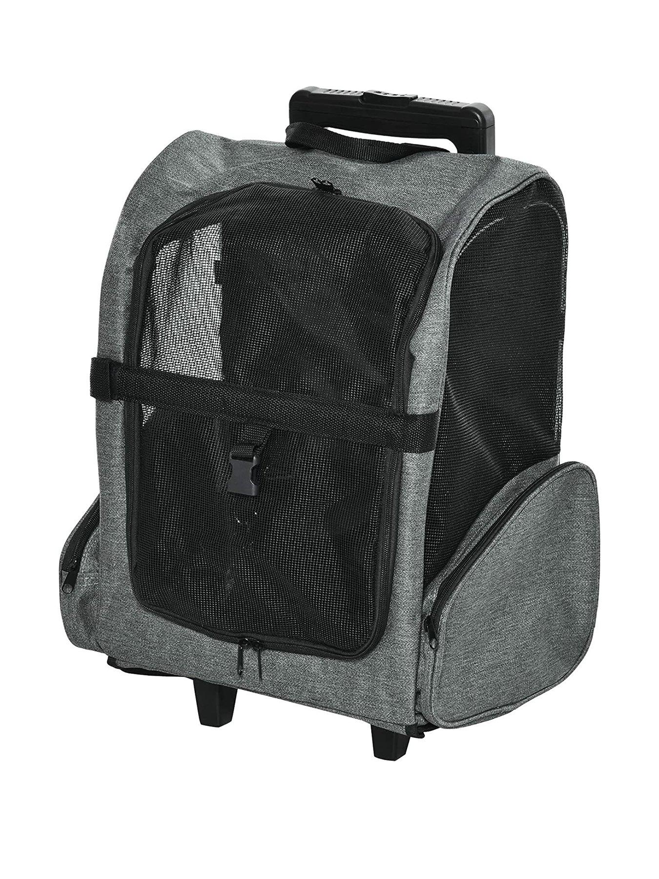 pawhut-pet-travel-backpack-bag-withnbsptelescopic-wheel