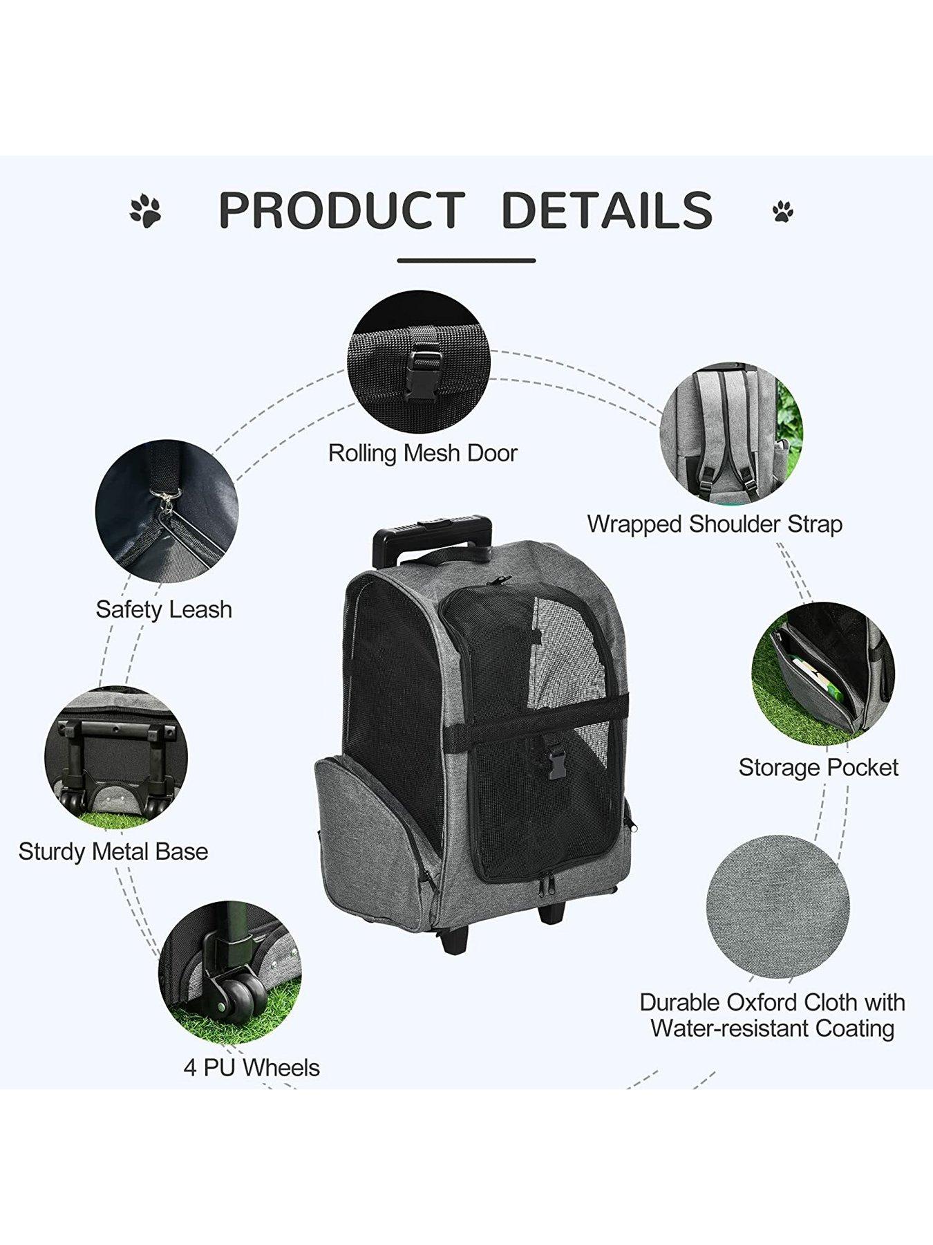 pawhut-pet-travel-backpack-bag-withnbsptelescopic-wheeldetail