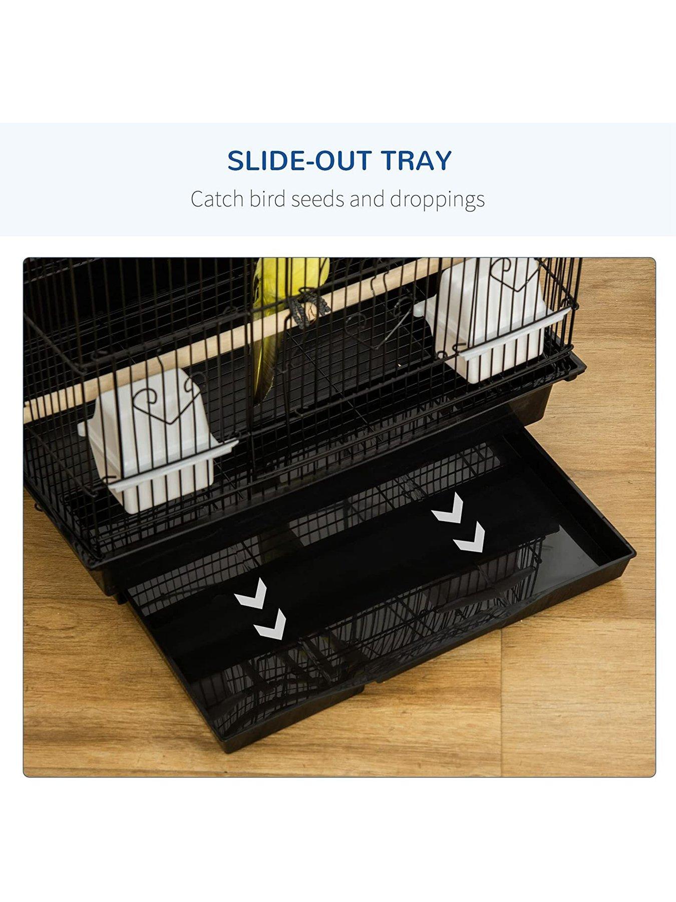 pawhut-bird-cage-fornbspbudgies-finches-canaries-with-accessories-toys-tray-and-handle-blackoutfit