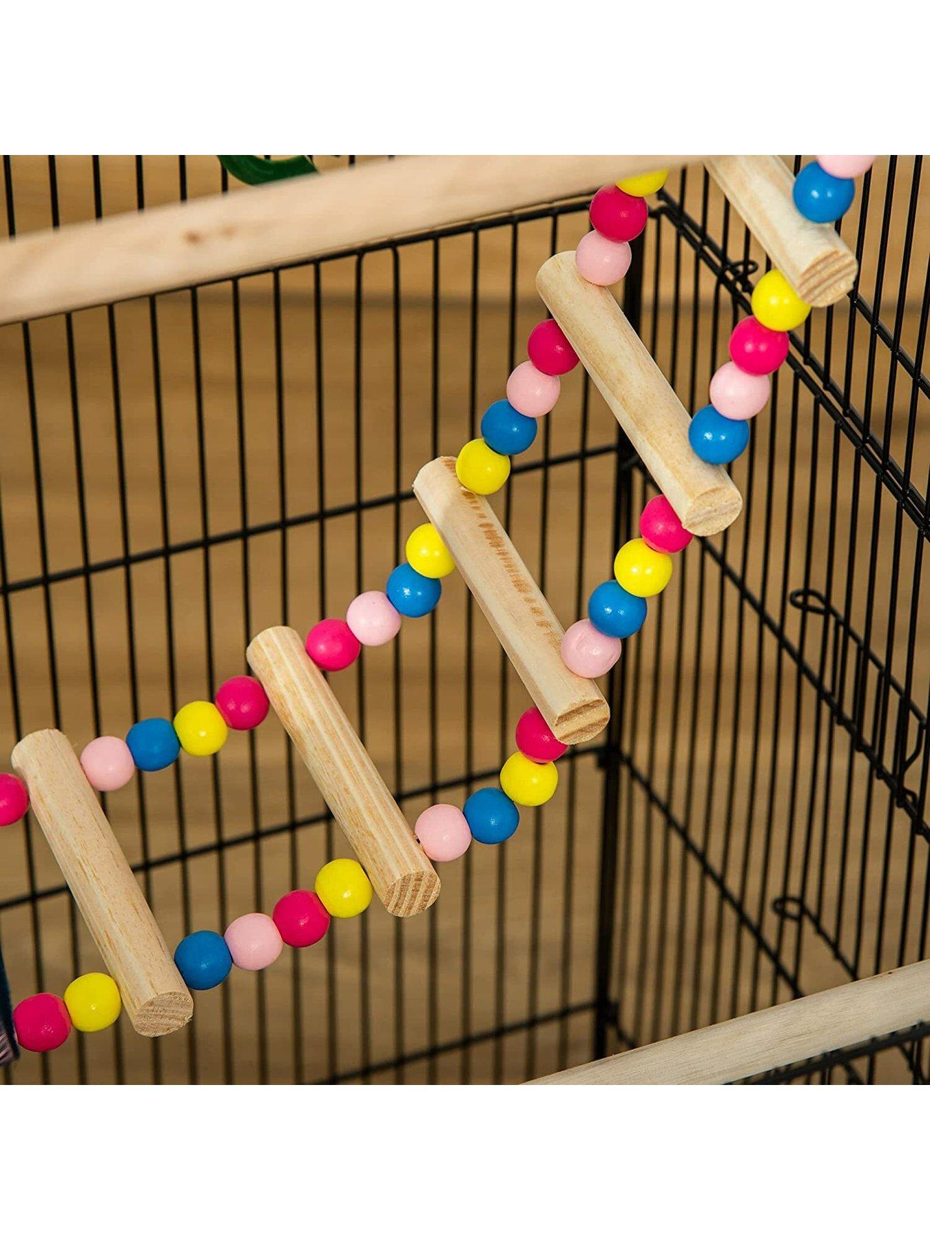 pawhut-bird-cage-fornbspbudgies-finches-canaries-with-accessories-toys-tray-and-handle-blackdetail