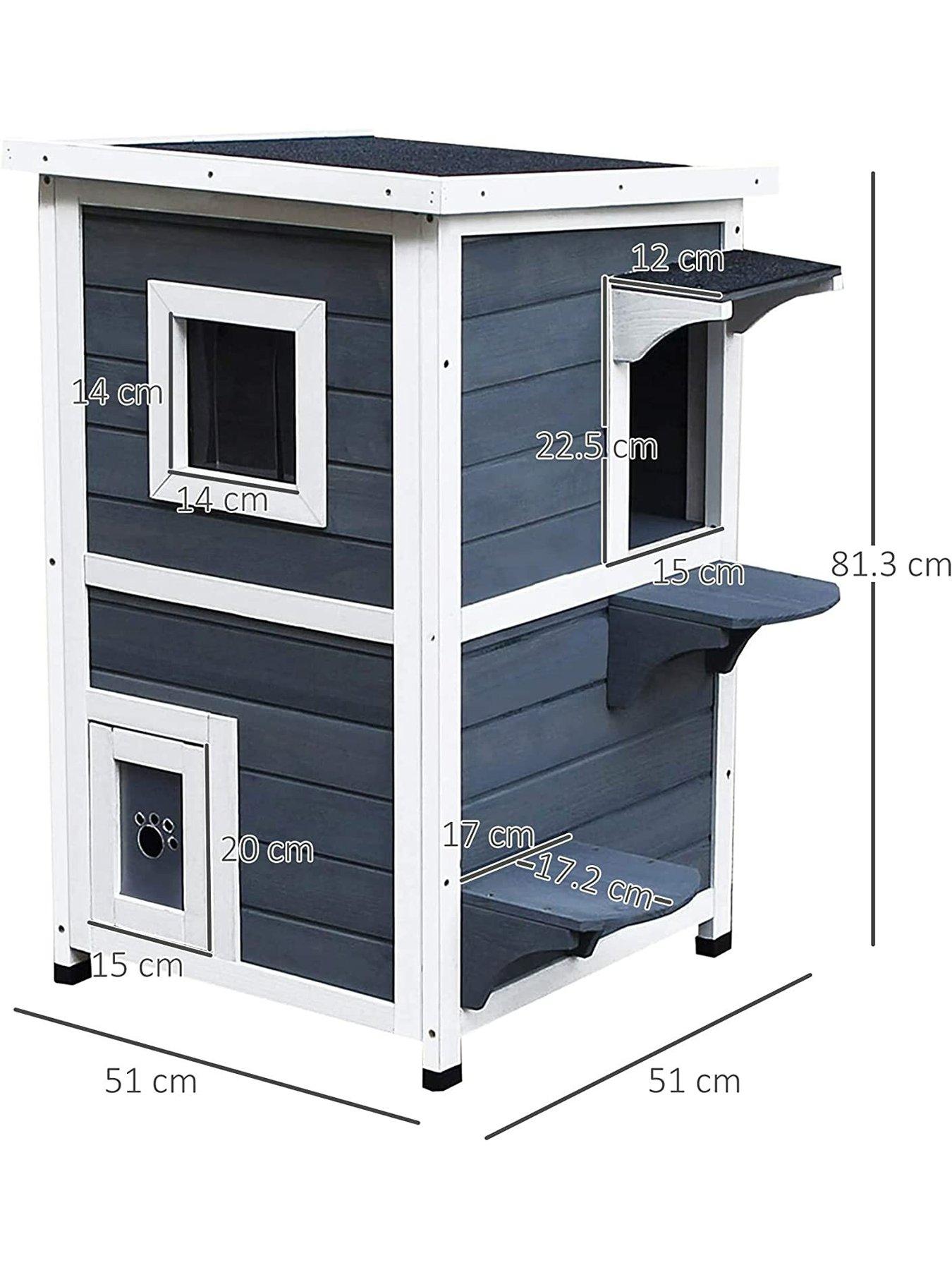 pawhut-outdoor-solid-wood-2-floor-cat-condopet-housestillFront