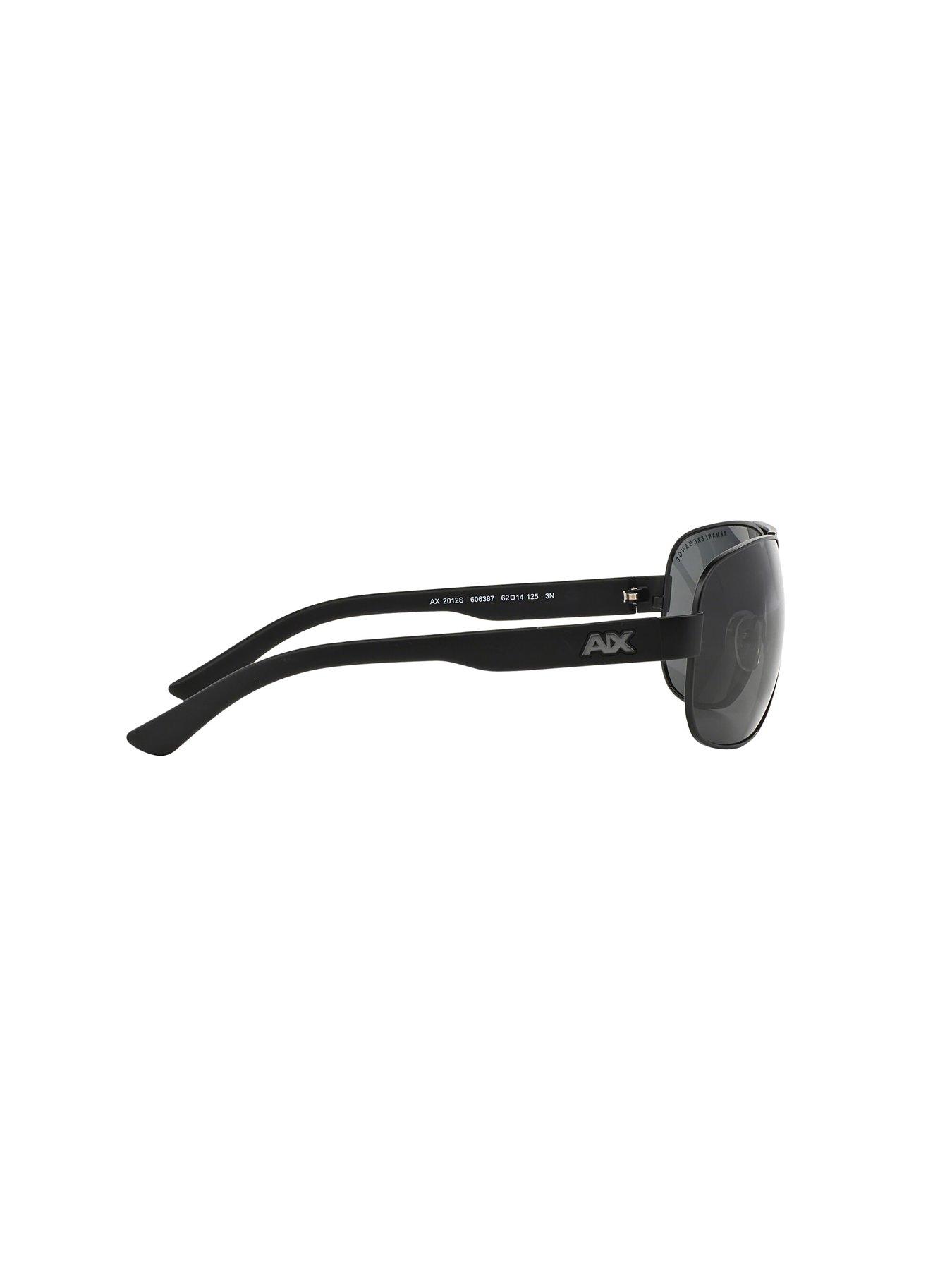 Image 2 of 4 of Armani Exchange Armani Exchange Rectangle Sunglasses - Black