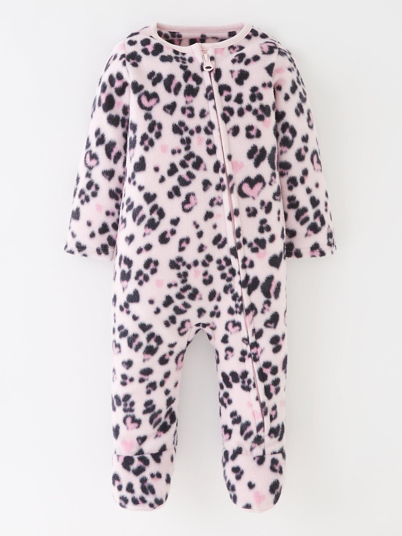 Girls store fleece sleepsuit