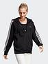 adidas-sportswear-womens-essentials-3-stripe-oversized-full-zip-hoodie-blackwhiteback