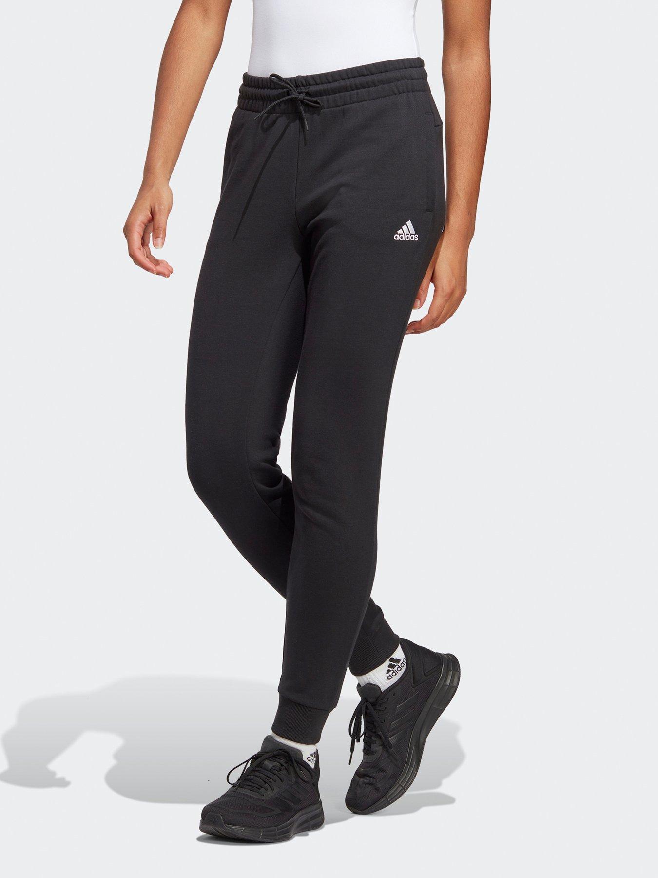 adidas Training Train Icons 3 stripe sweatpants in black