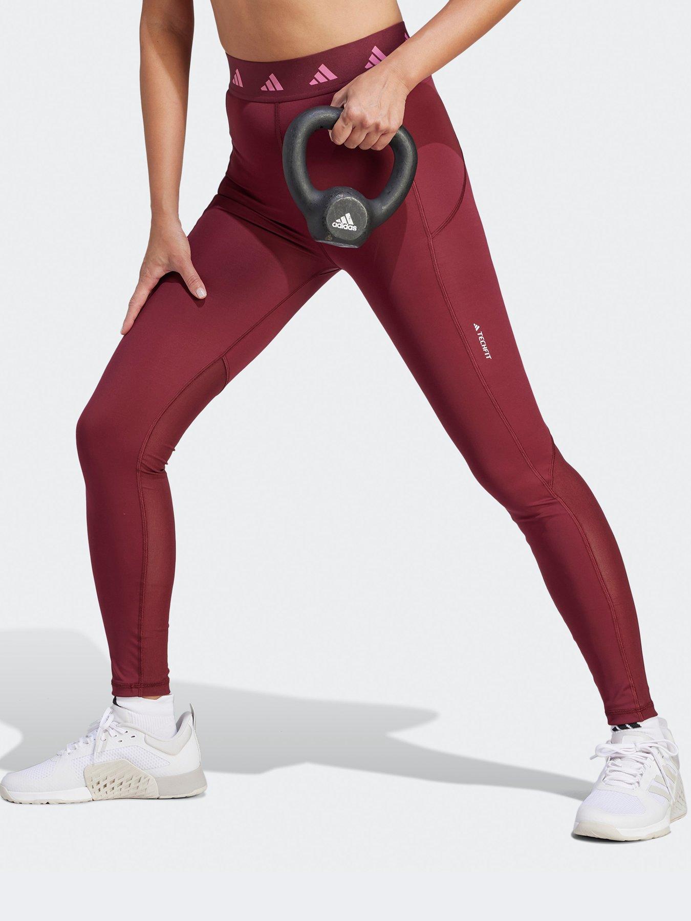 Adidas burgundy tights online