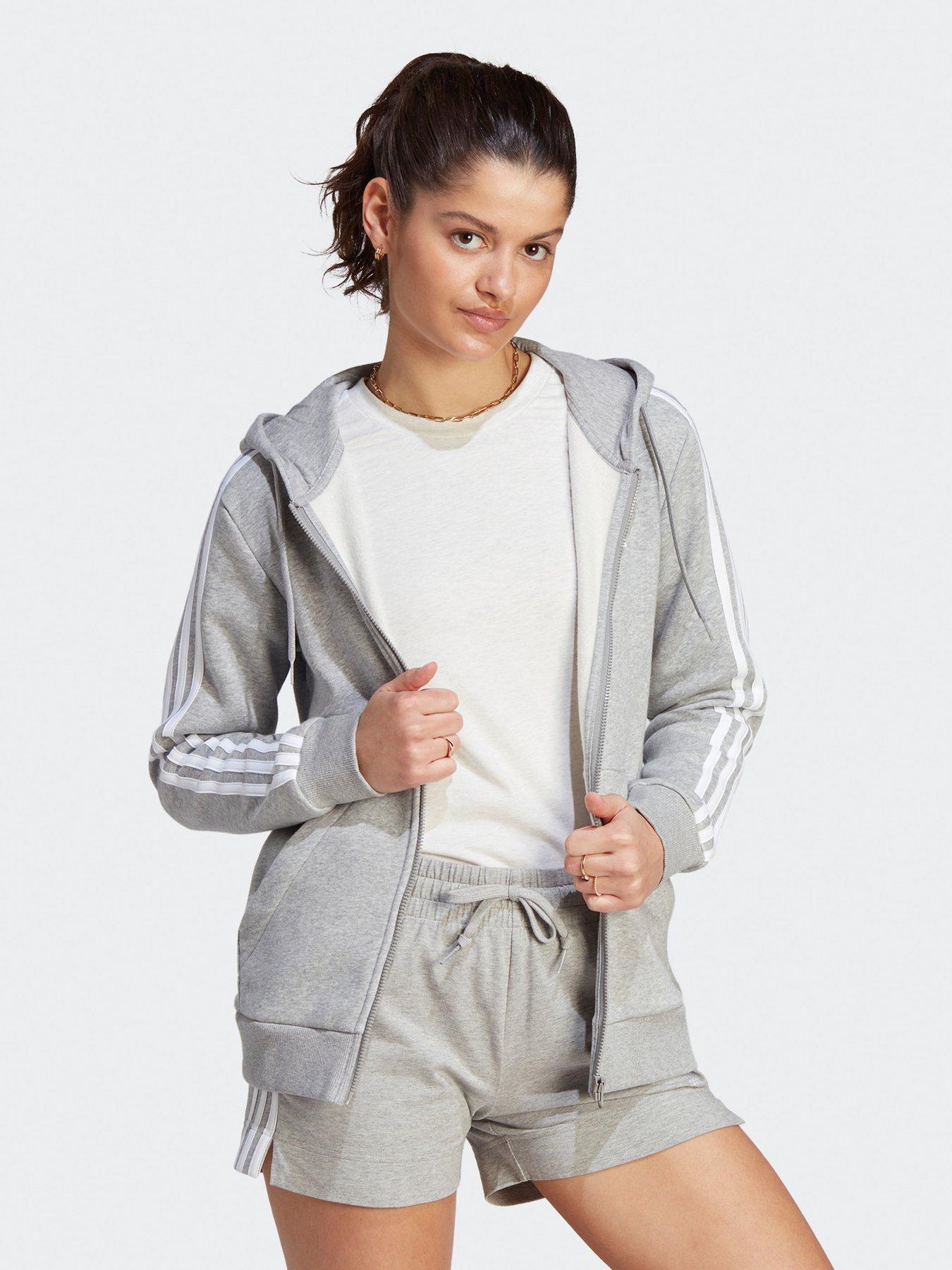 adidas-sportswear-essentials-3-stripes-full-zip-fleece-hoodie-greywhiteback