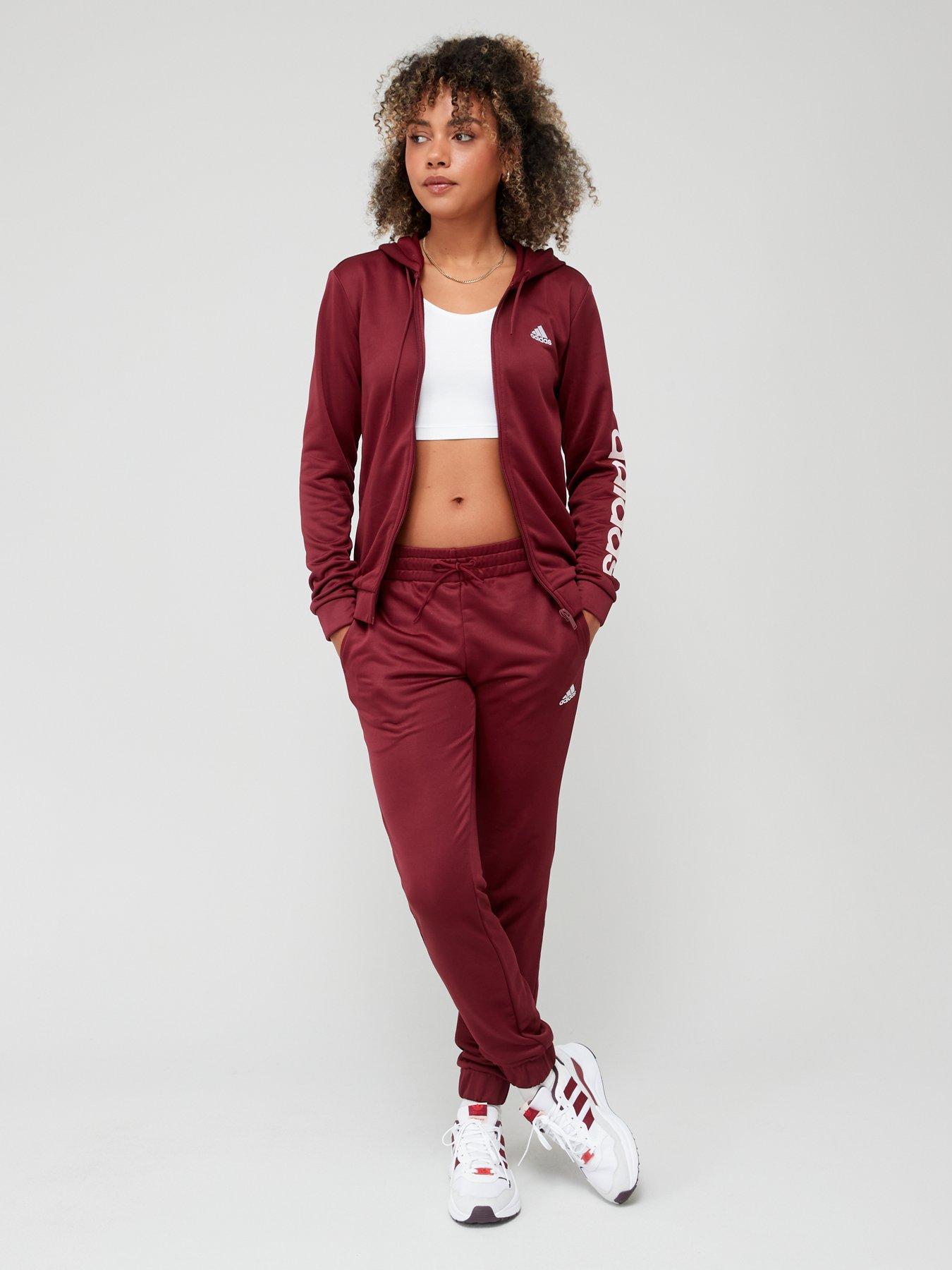 Dark red tracksuit on sale